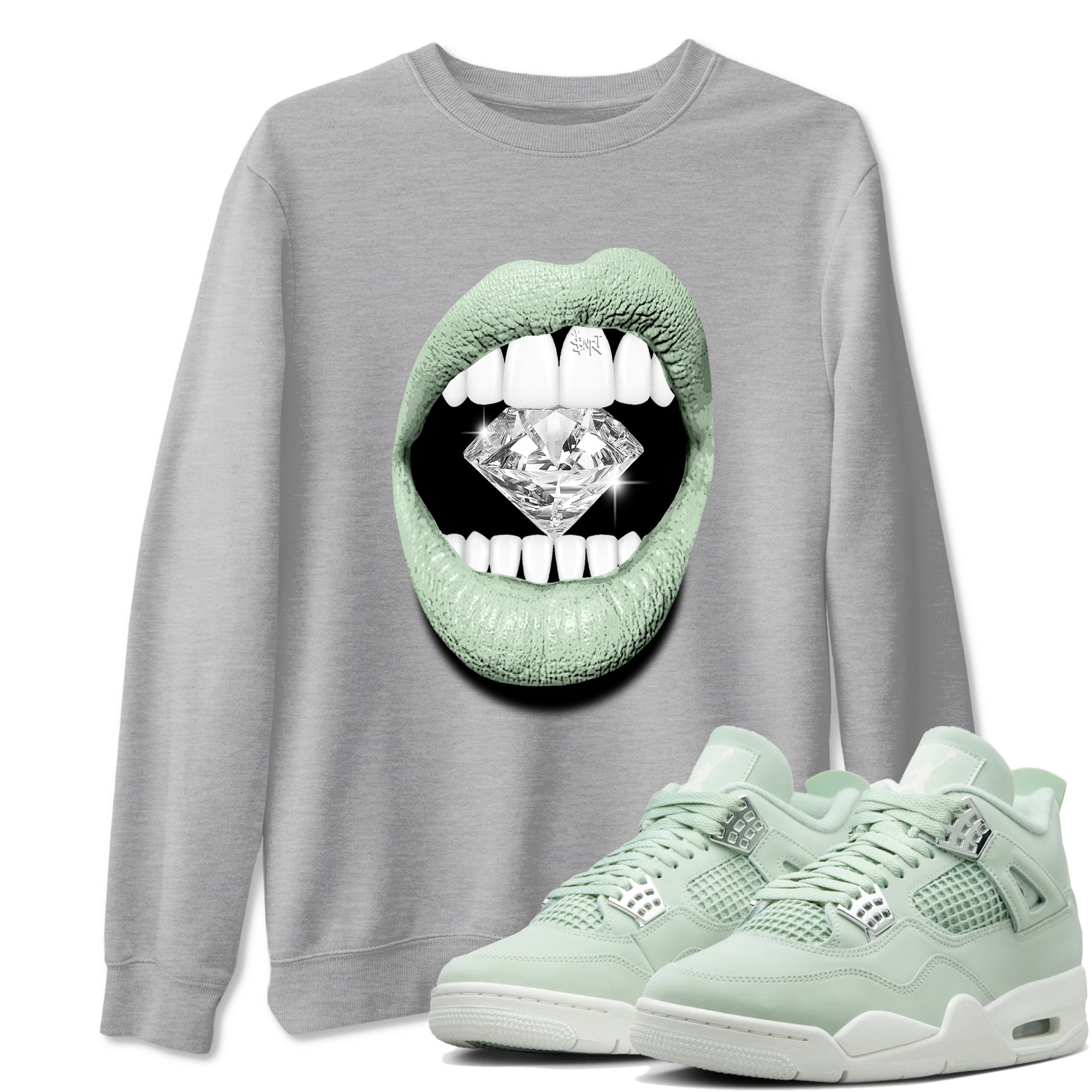 Lips Diamond snkmatch Tees - Air Jordan 4 Abundance