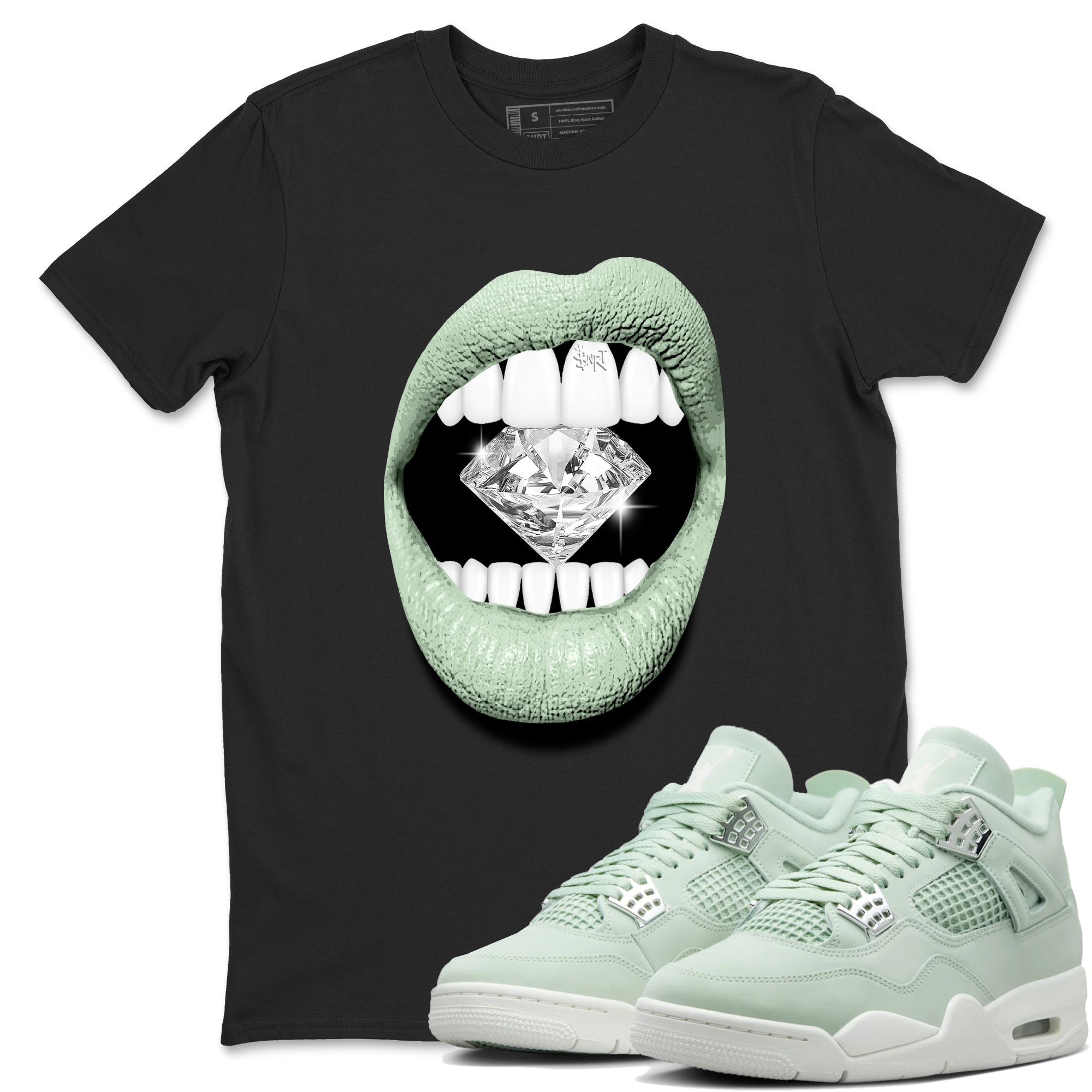 Lips Diamond snkmatch Tees - Air Jordan 4 Abundance