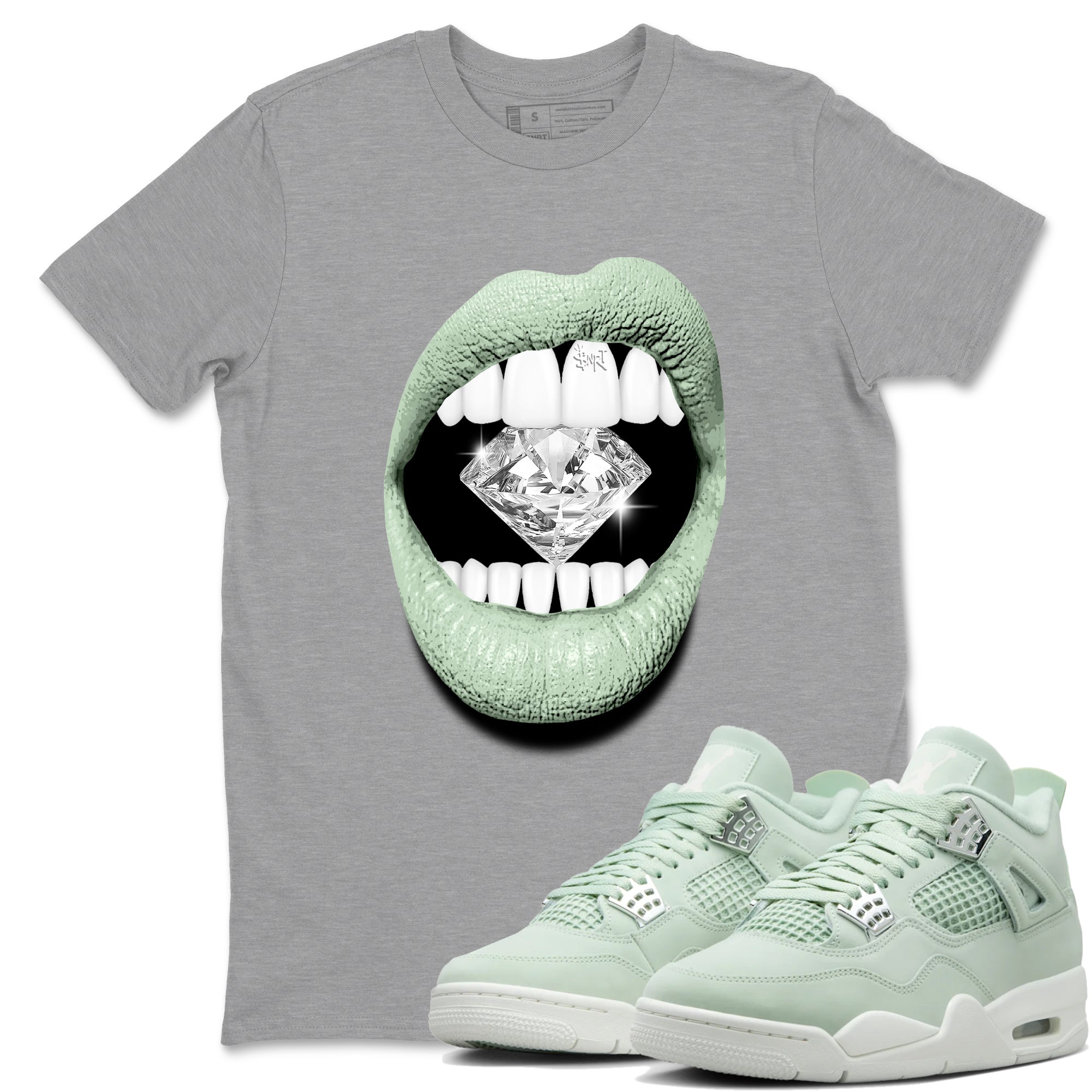 Lips Diamond snkmatch Tees - Air Jordan 4 Abundance