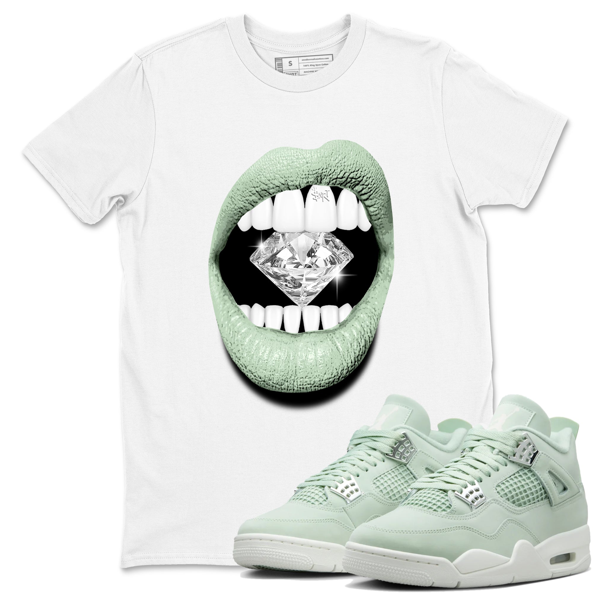 Lips Diamond snkmatch Tees - Air Jordan 4 Abundance