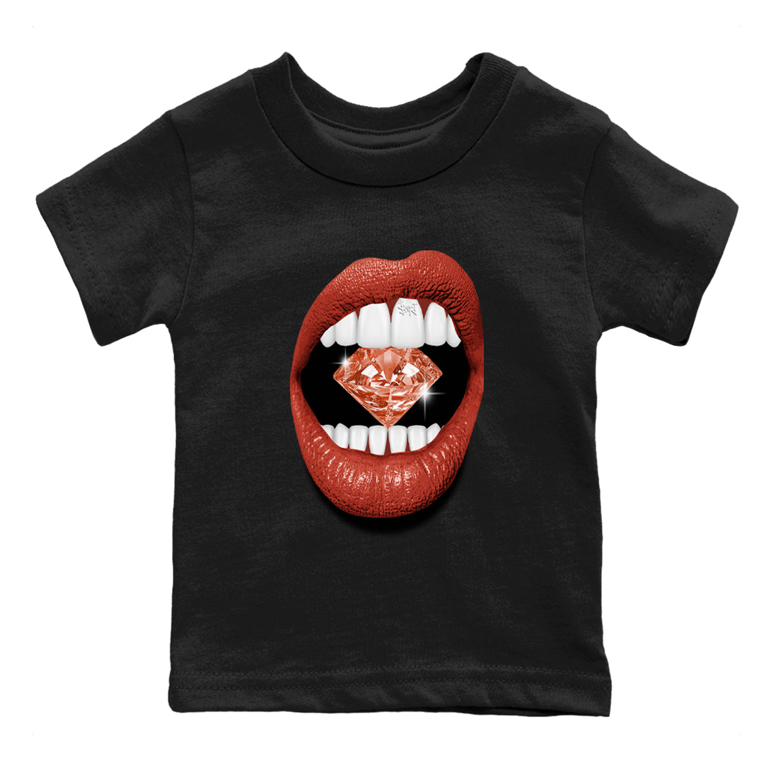 Lips Diamond snkmatch Tees Kids - Air Jordan 4 Brick By Brick