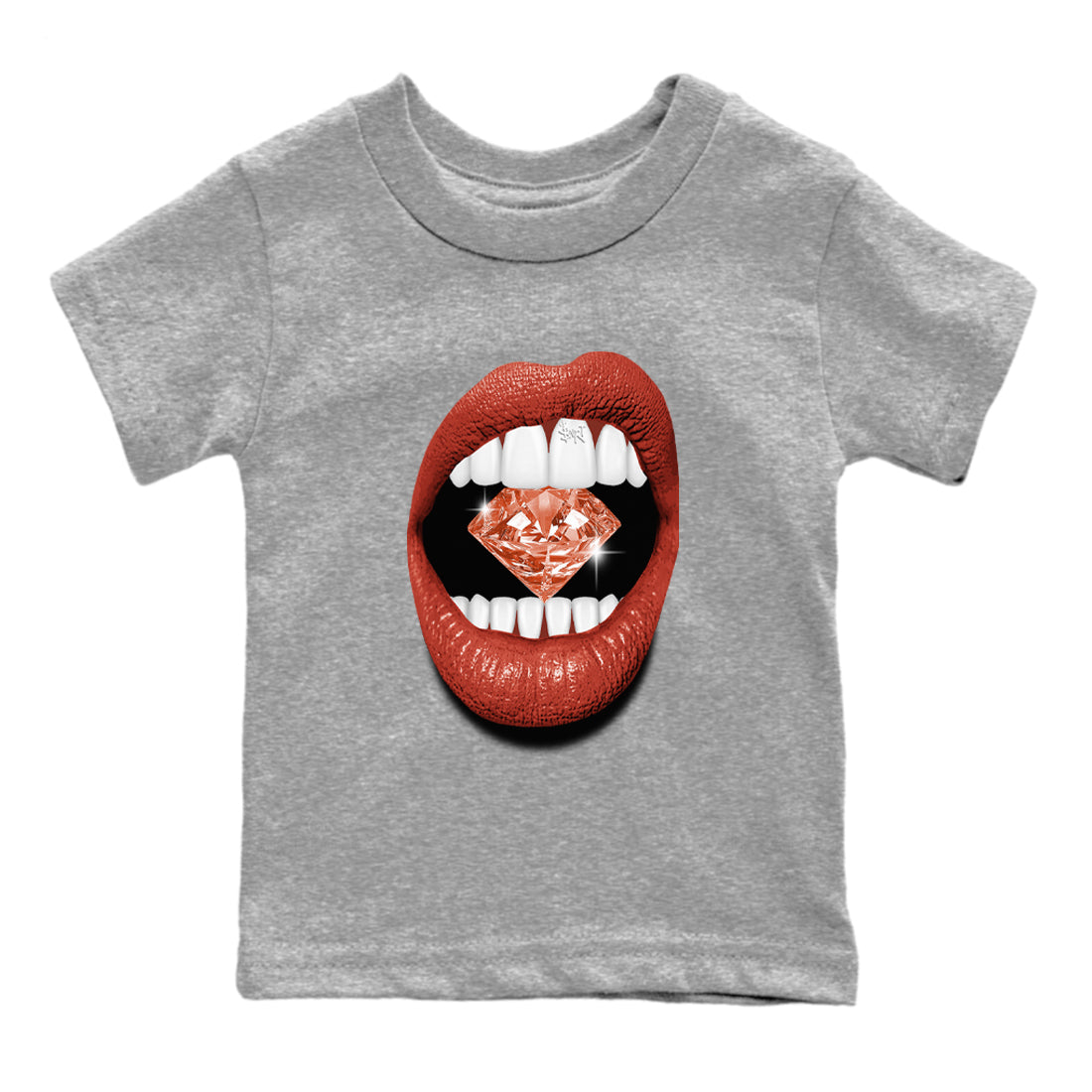 Lips Diamond snkmatch Tees Kids - Air Jordan 4 Brick By Brick
