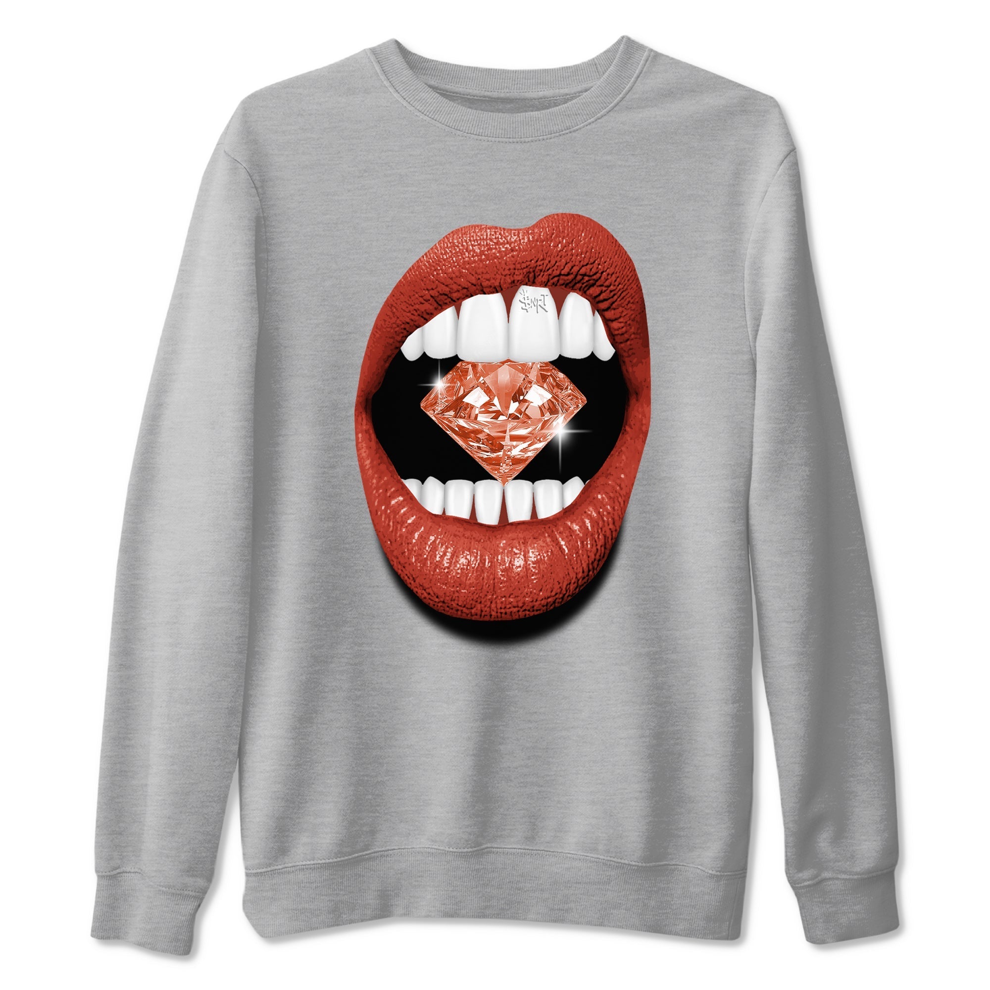 Lips Diamond snkmatch Tees - Air Jordan 4 Brick By Brick