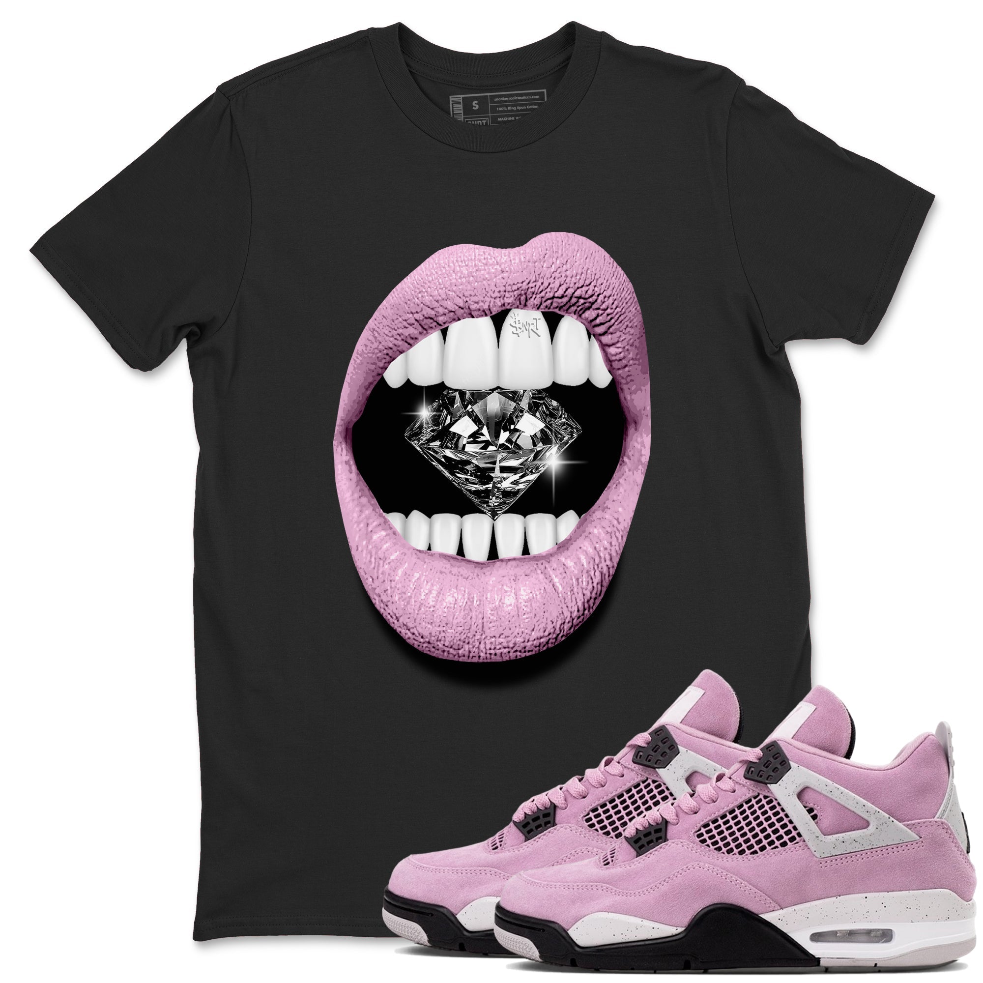 Lips Diamond snkmatch Tees - Air Jordan 4 Orchid