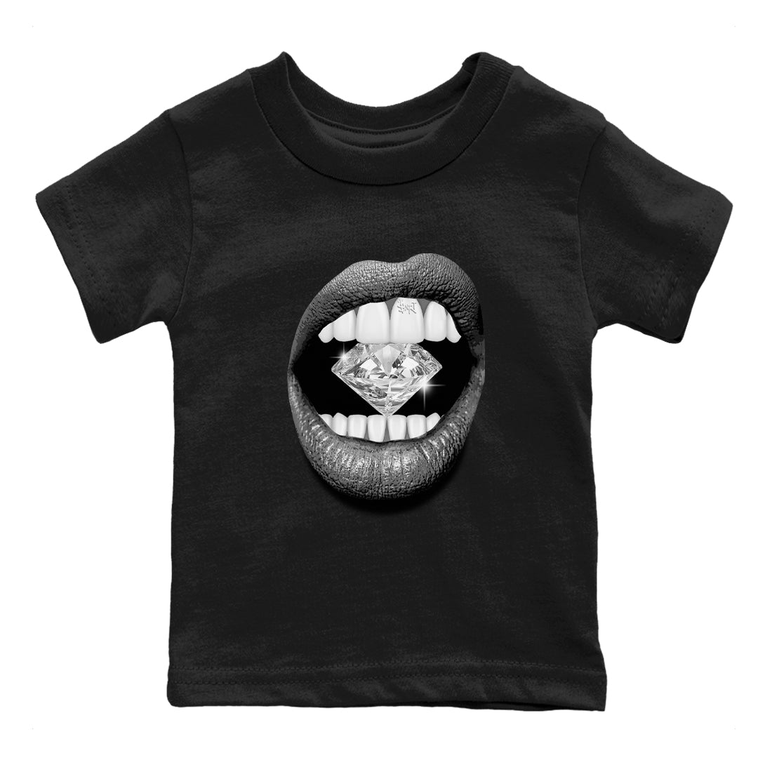Lips Diamond snkmatch Tees Kids - Air Jordan 4 Wet Cement