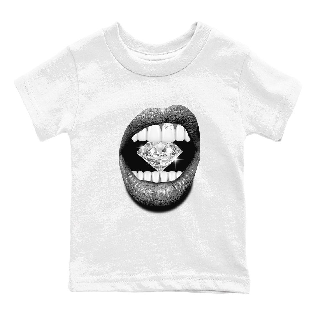 Lips Diamond snkmatch Tees Kids - Air Jordan 4 Wet Cement