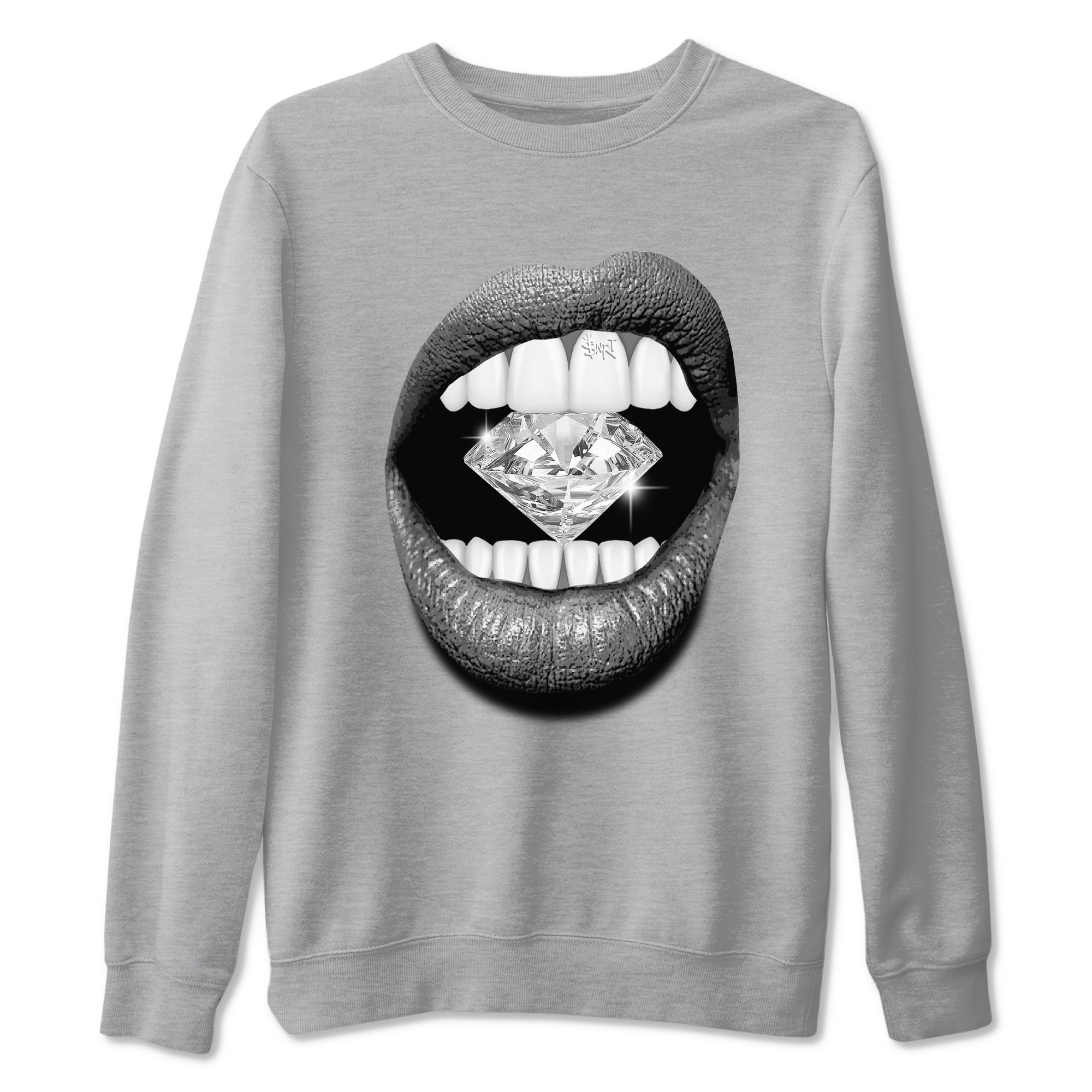 Lips Diamond snkmatch Tees - Air Jordan 4 Wet Cement
