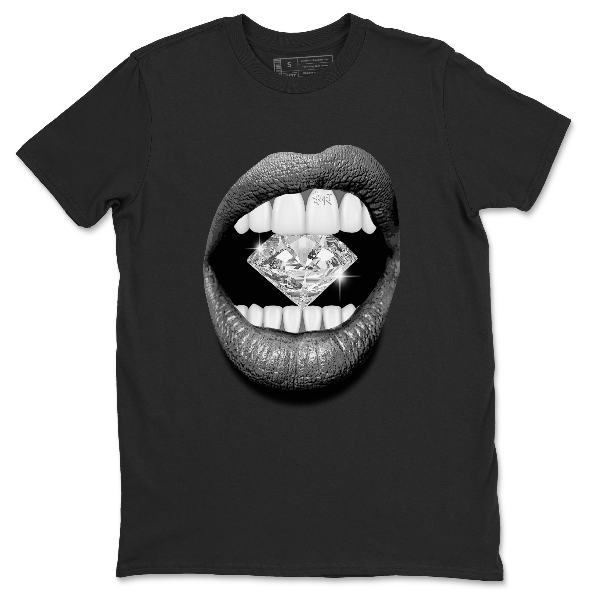 Lips Diamond snkmatch Tees - Air Jordan 4 Wet Cement