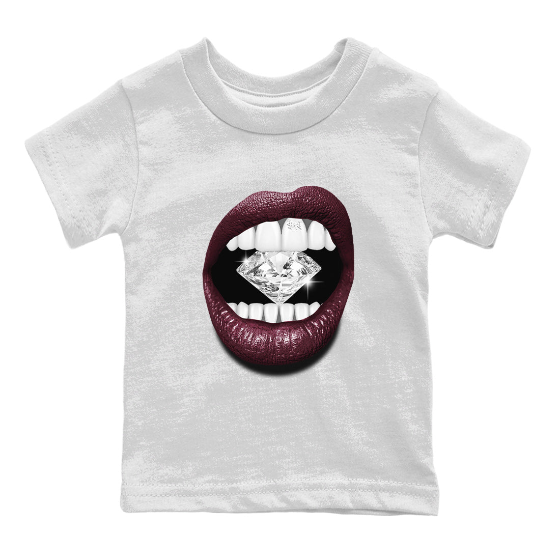 Lips Diamond Kids Tops - Air Jordan 5 Burgundy