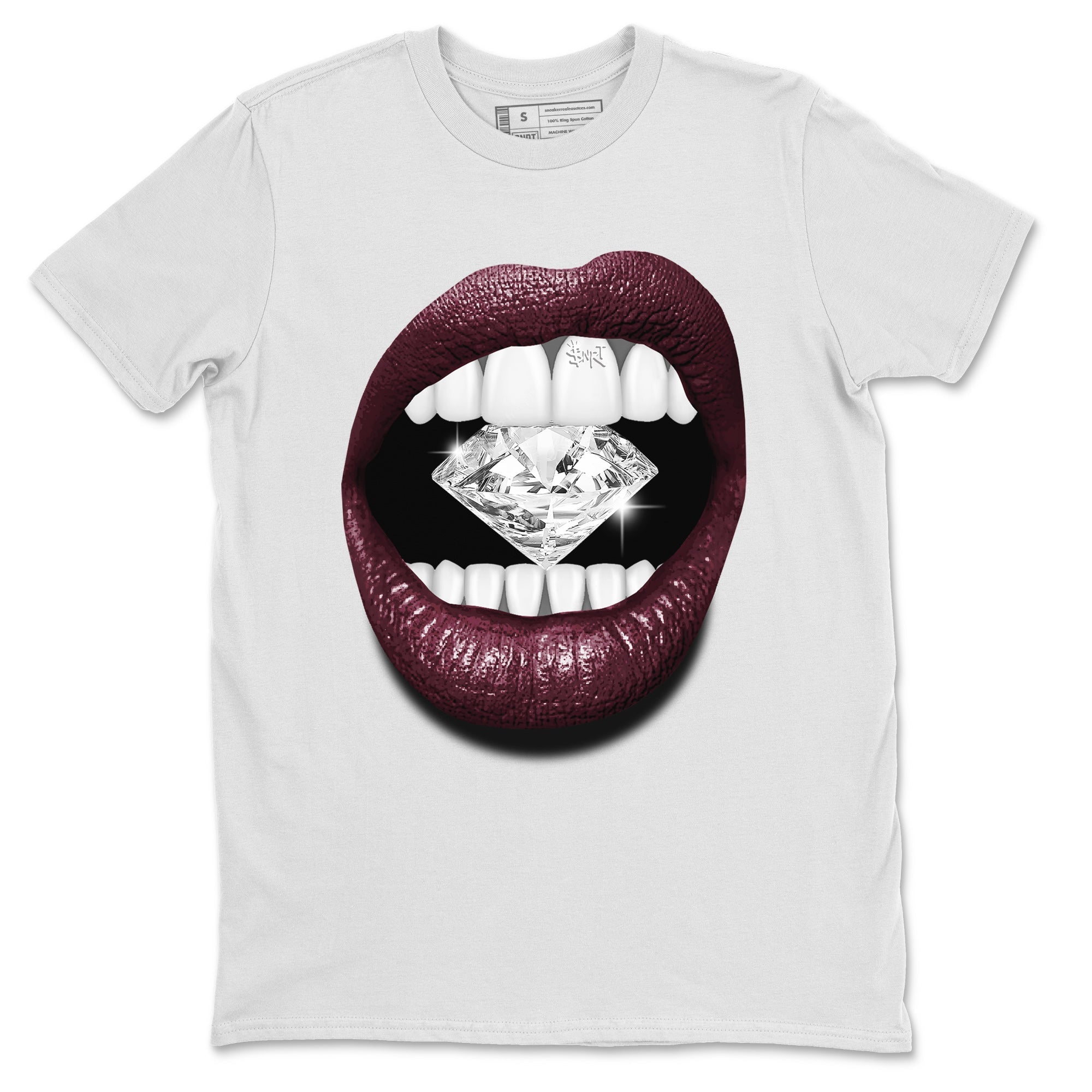 Lips Diamond Unisex Tops - Air Jordan 5 Burgundy