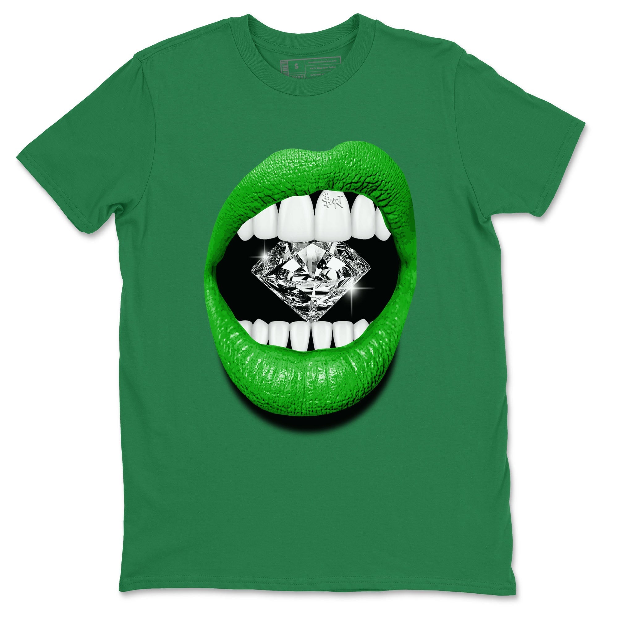 Lips Diamond snkmatch Tees - Air Jordan 5 Lucky Green