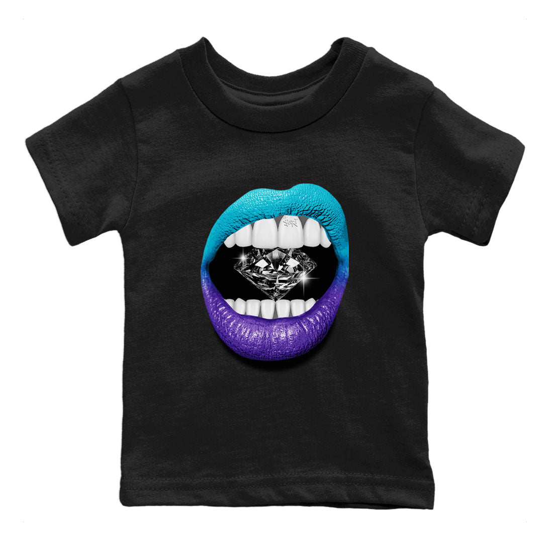 Lips Diamond Kids Tops - Air Jordan 6 Aqua