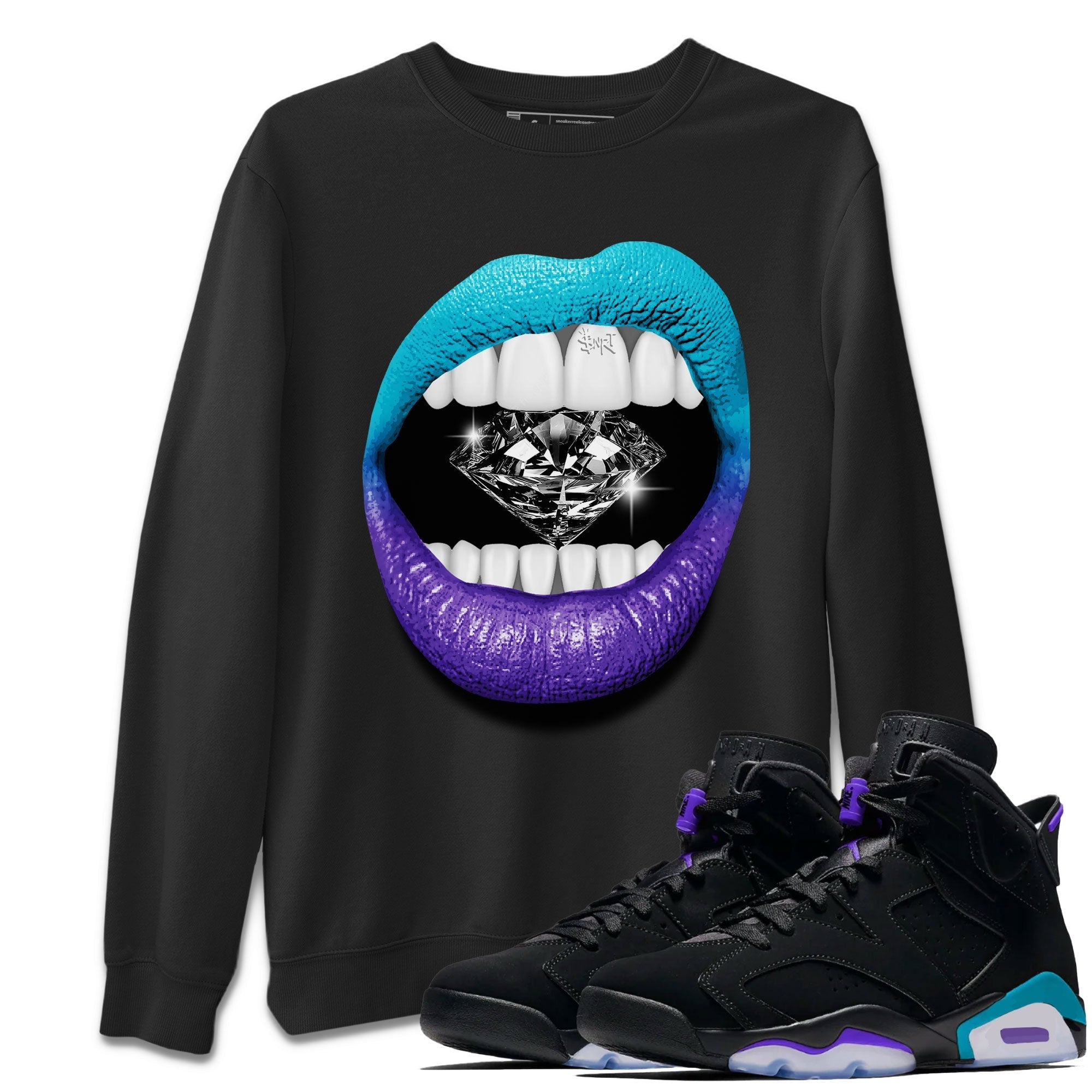 Lips Diamond Unisex Tops - Air Jordan 6 Aqua