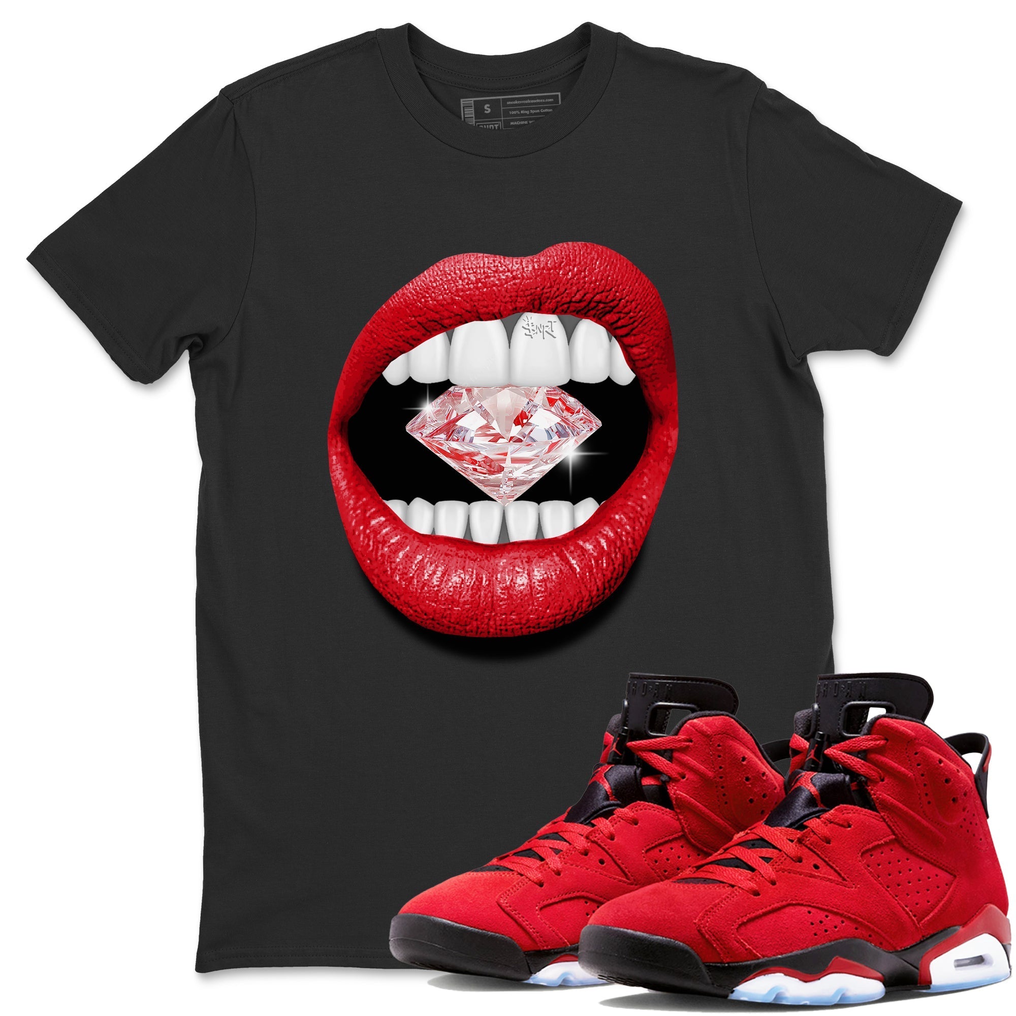 Lips Diamond Unisex Tops - Air Jordan 6 Toro Bravo