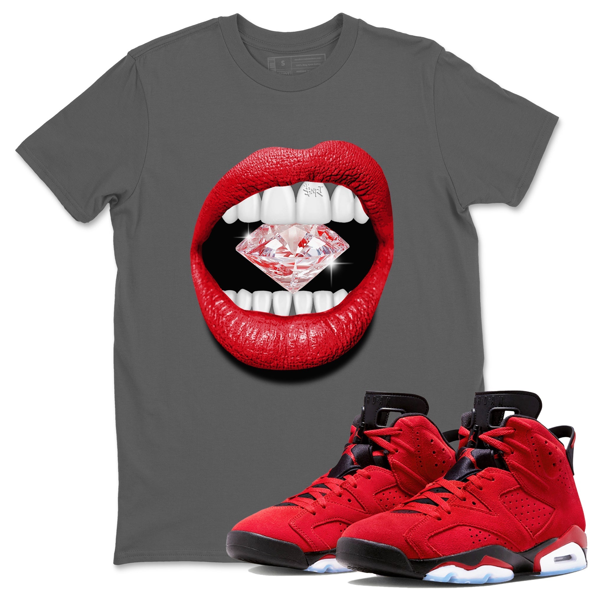 Lips Diamond Unisex Tops - Air Jordan 6 Toro Bravo