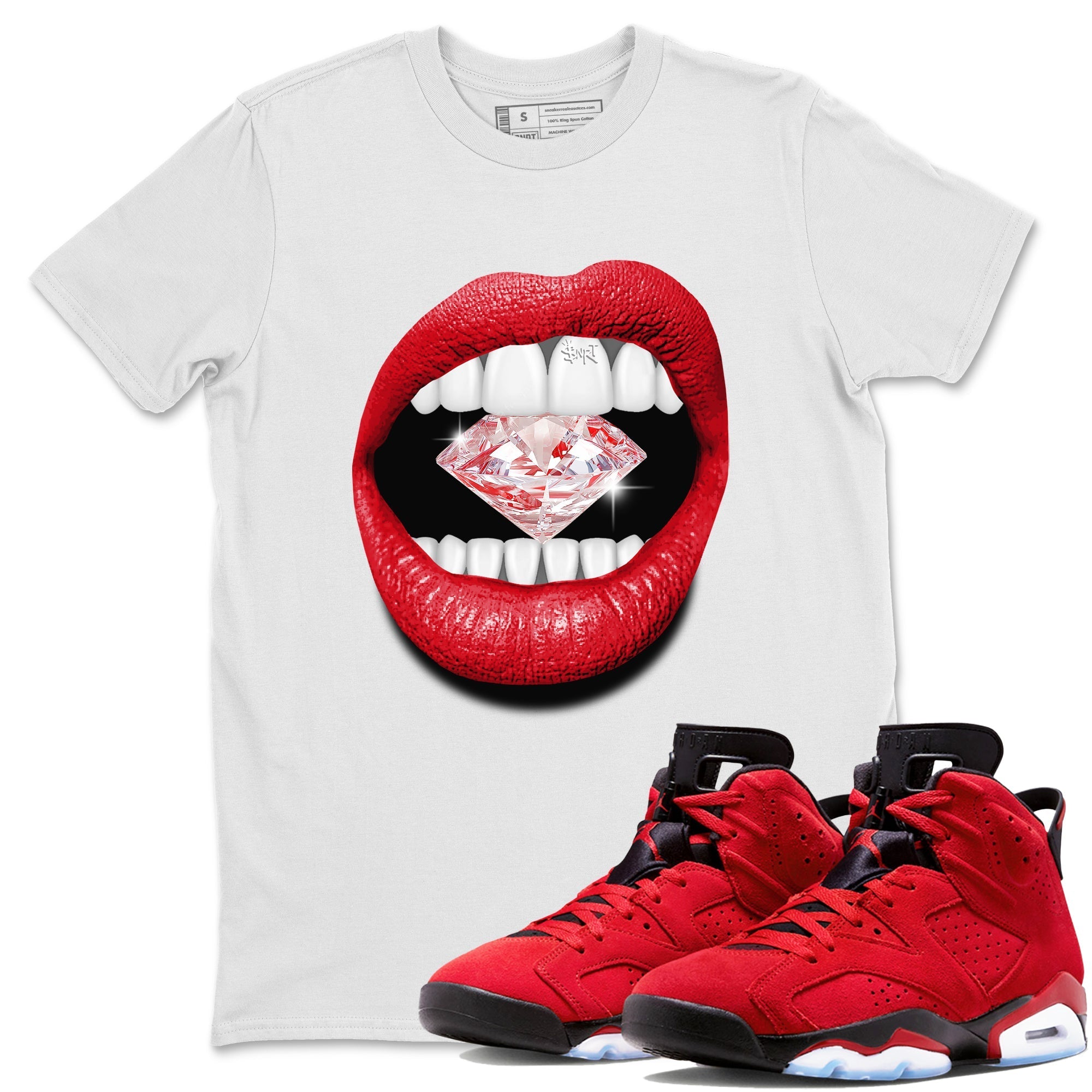 Lips Diamond Unisex Tops - Air Jordan 6 Toro Bravo