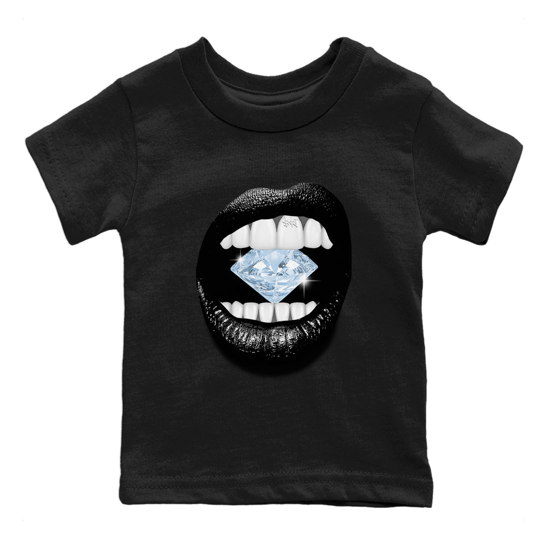 Lips Diamond Kids Tops - Air Jordan 7 Chambray