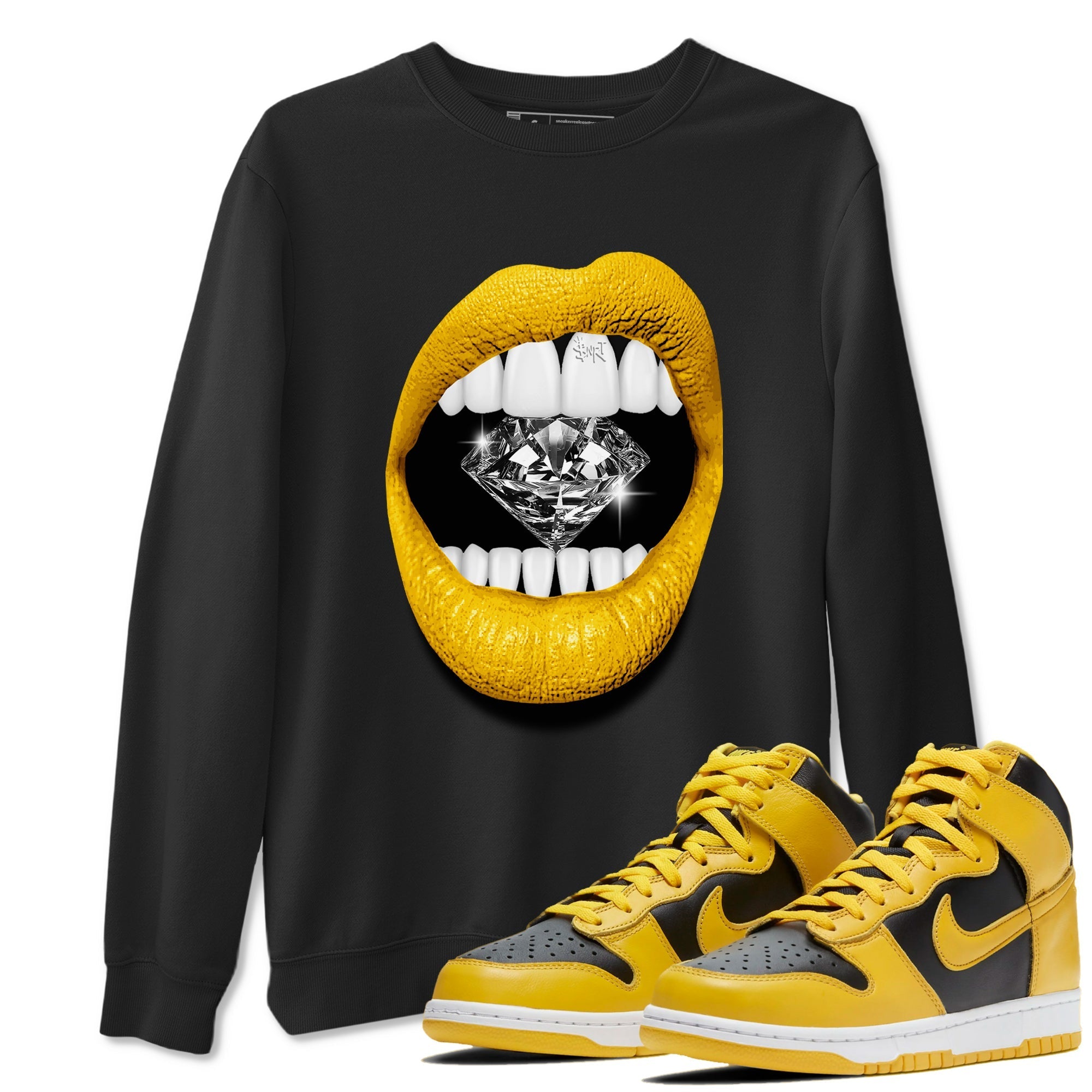 Lips Diamond snkmatch Tees - Dunk High Pollen