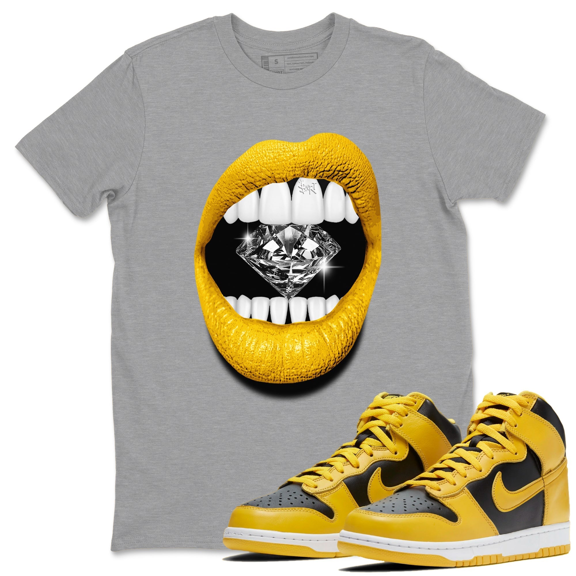 Lips Diamond snkmatch Tees - Dunk High Pollen