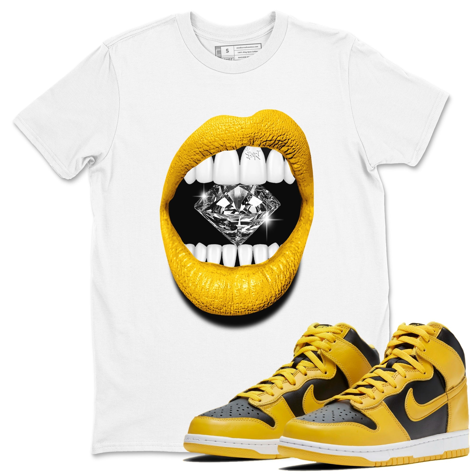 Lips Diamond snkmatch Tees - Dunk High Pollen