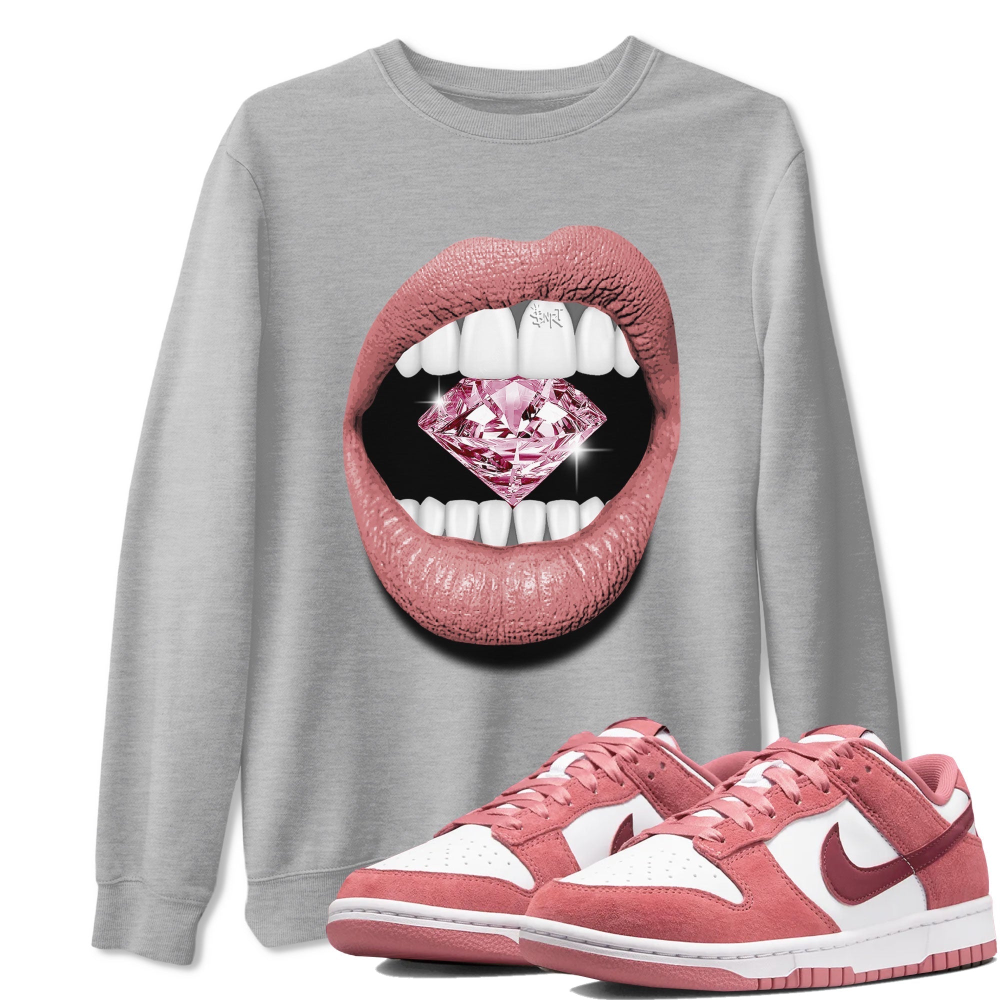 Lips Diamond snkmatch Tee - Dunk Valentines Day 2024
