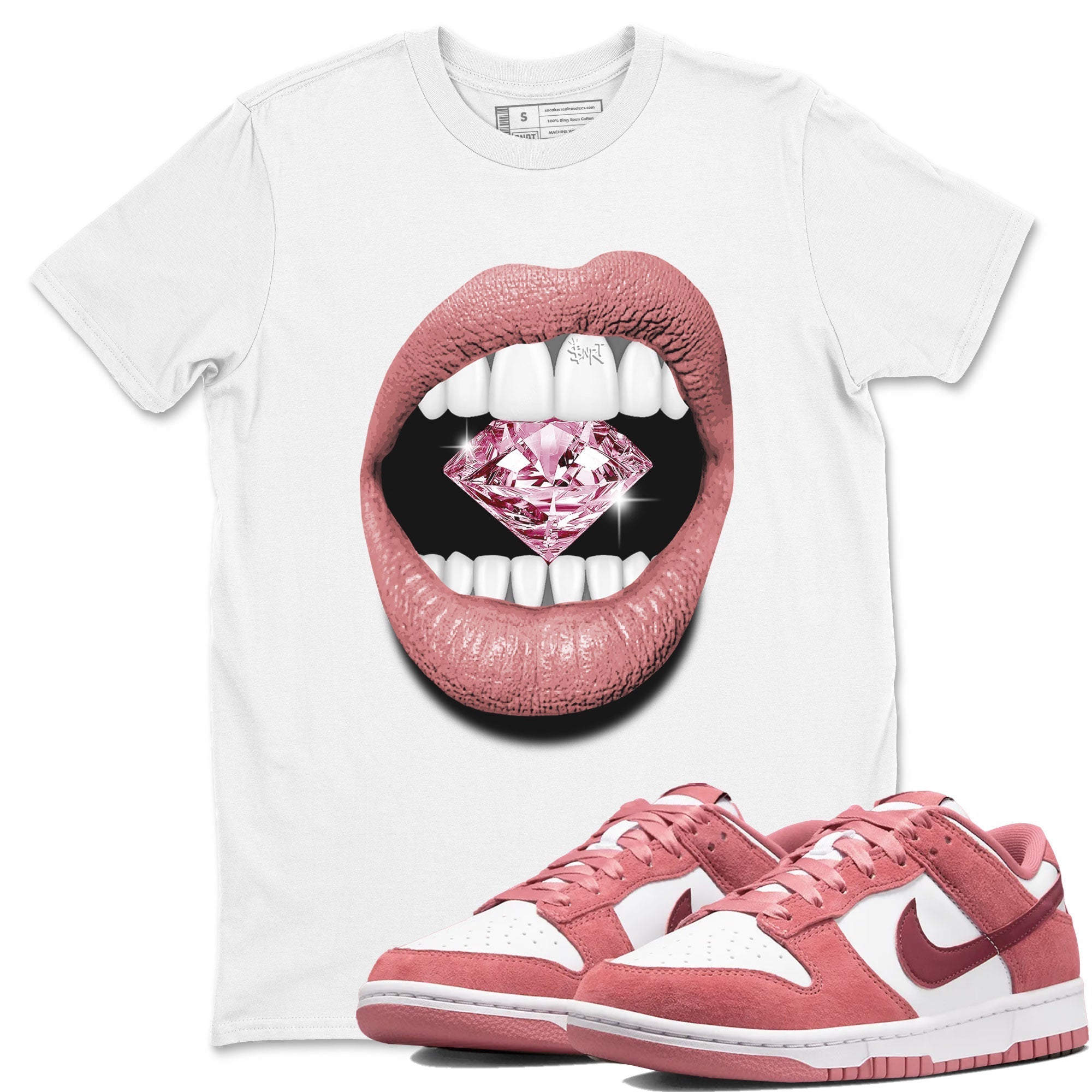 Lips Diamond snkmatch Tee - Dunk Valentines Day 2024