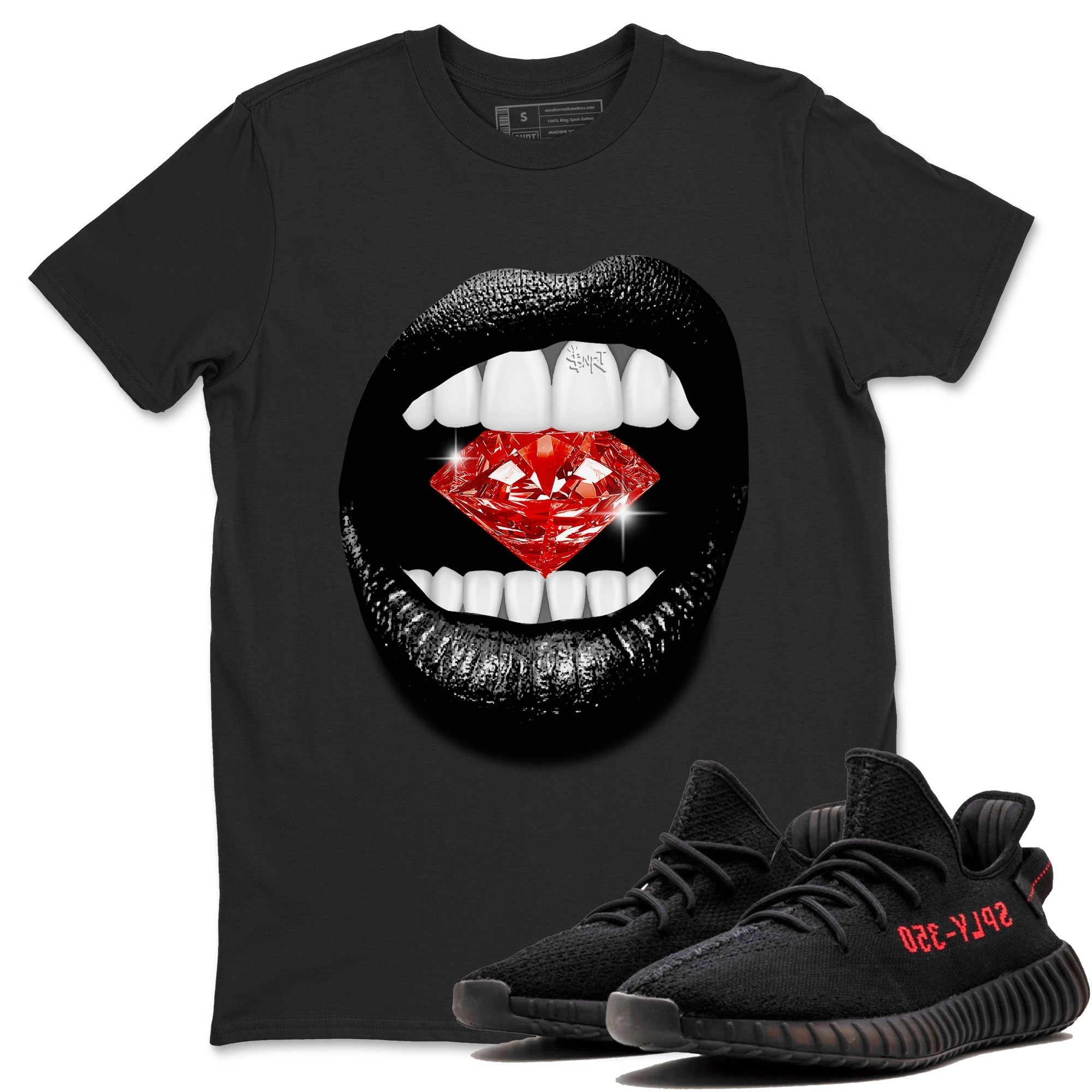 Lips Diamond snkmatch Tee - Yeezy 350 Bred