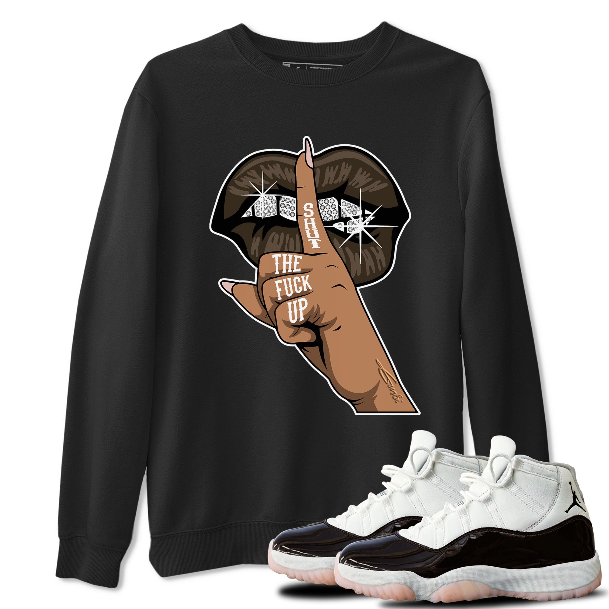 Lips Hand snkmatch Tee - Air Jordan 11 Neapolitan