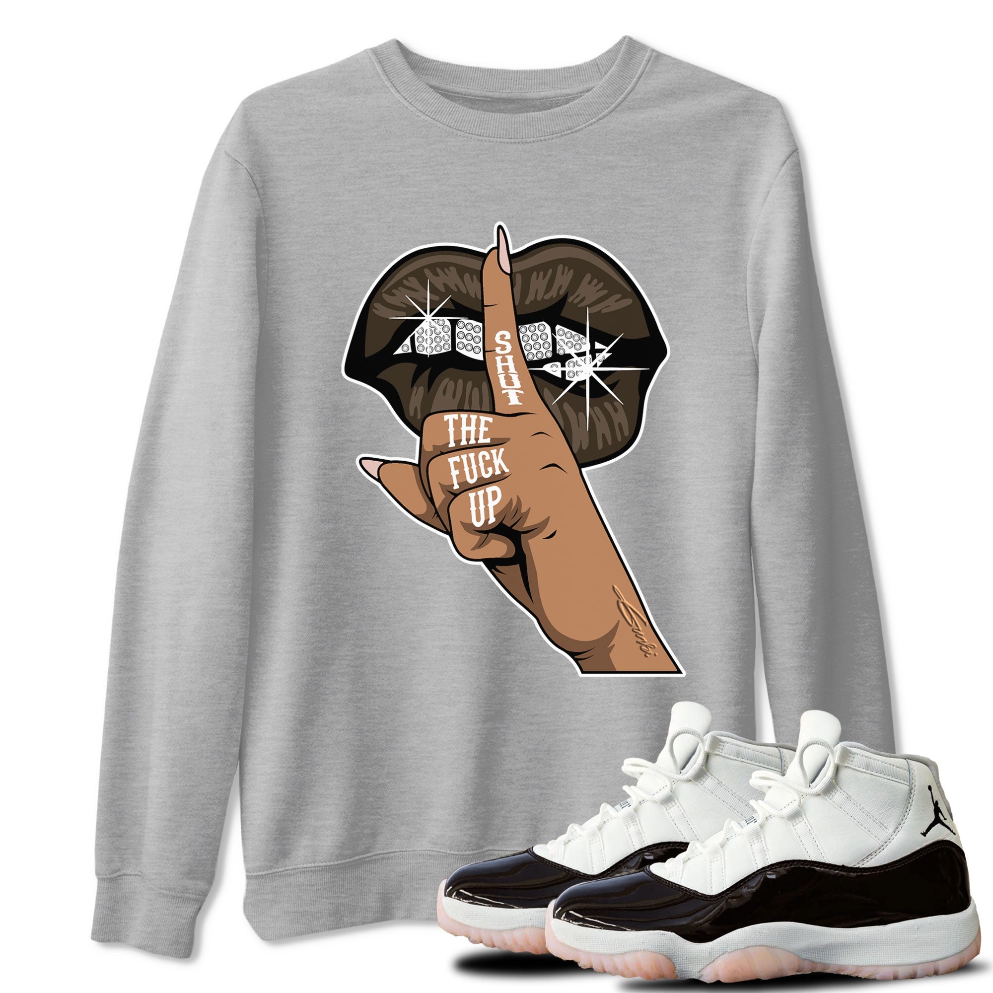 Lips Hand snkmatch Tee - Air Jordan 11 Neapolitan