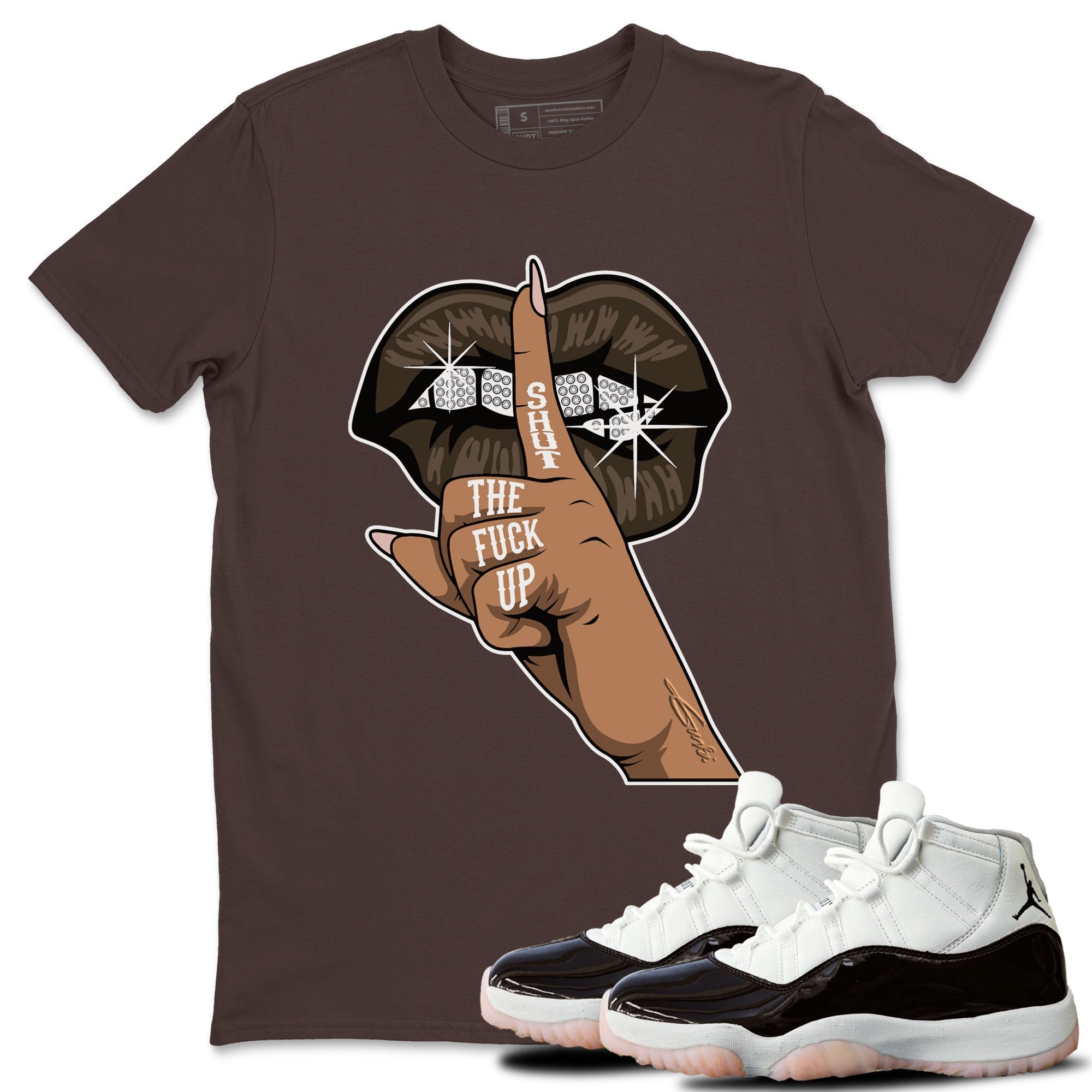 Lips Hand snkmatch Tee - Air Jordan 11 Neapolitan