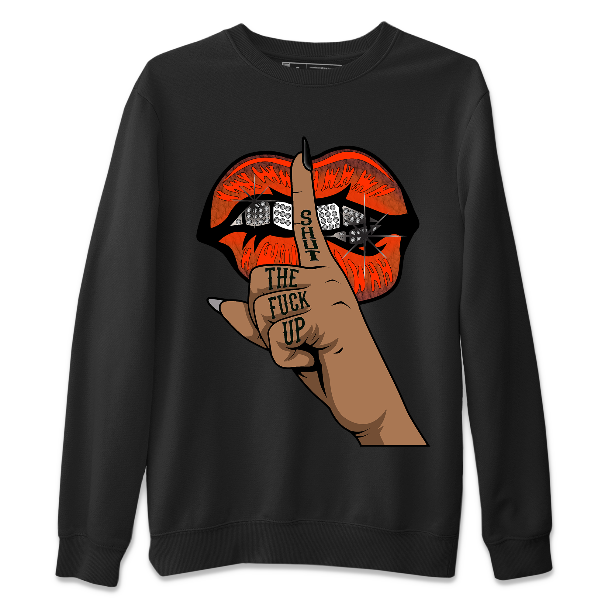 Lips Hand Unisex Tops - Air Jordan 12 Brilliant Orange