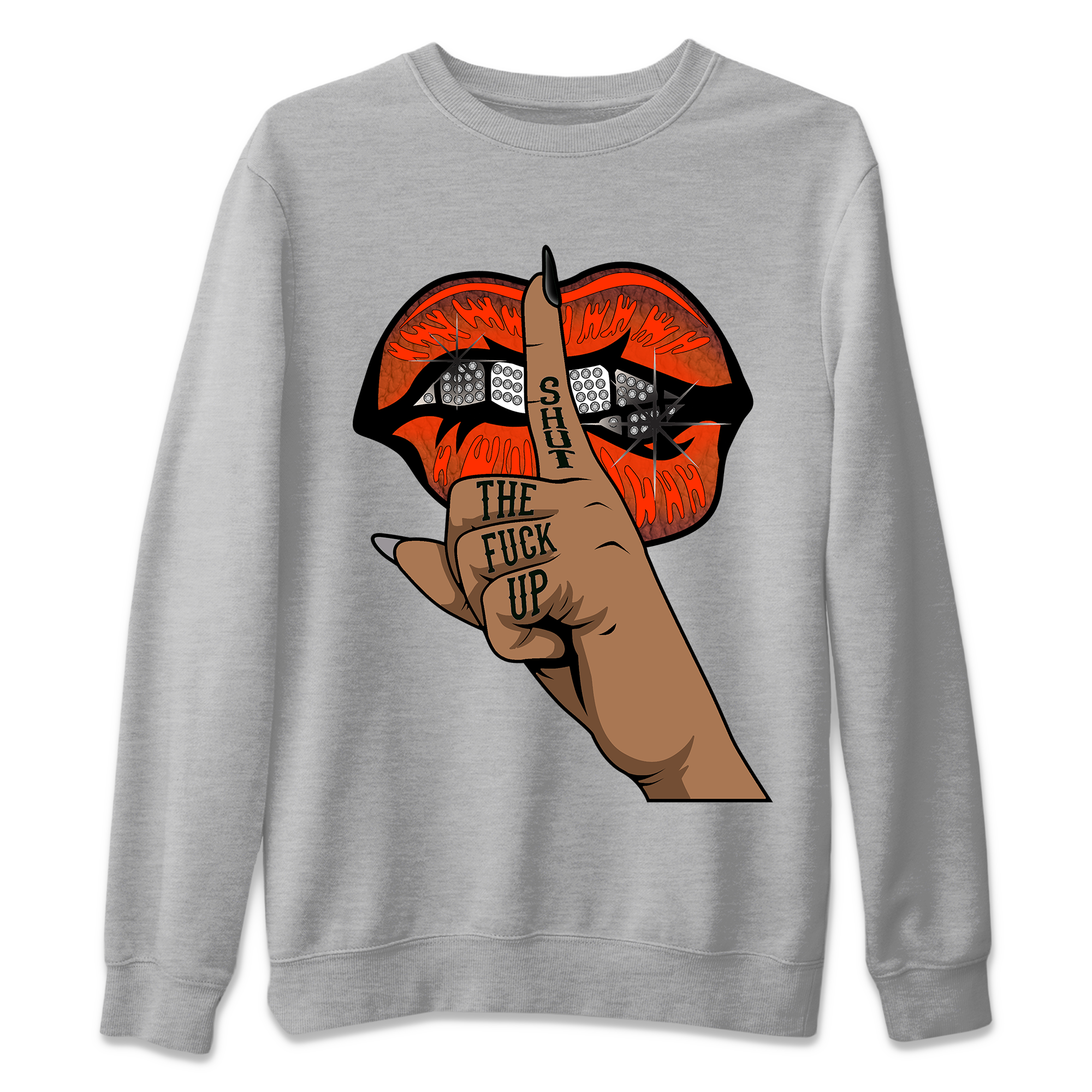 Lips Hand Unisex Tops - Air Jordan 12 Brilliant Orange