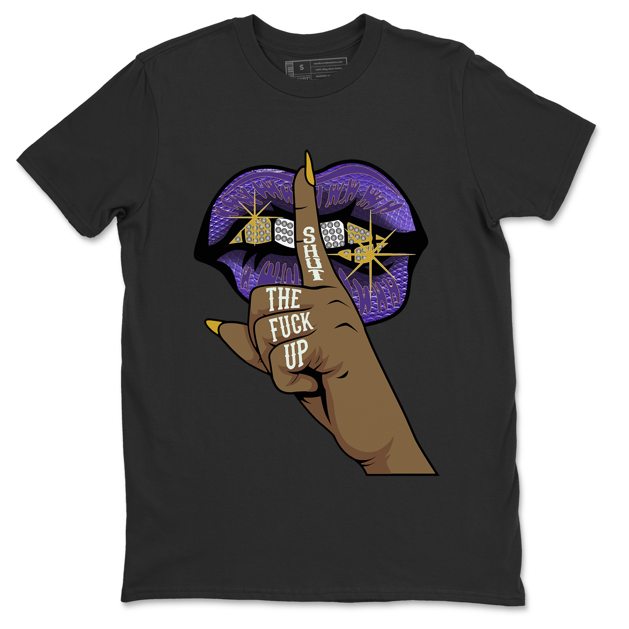 Lips Hand Unisex Tops - Air Jordan 12 Field Purple