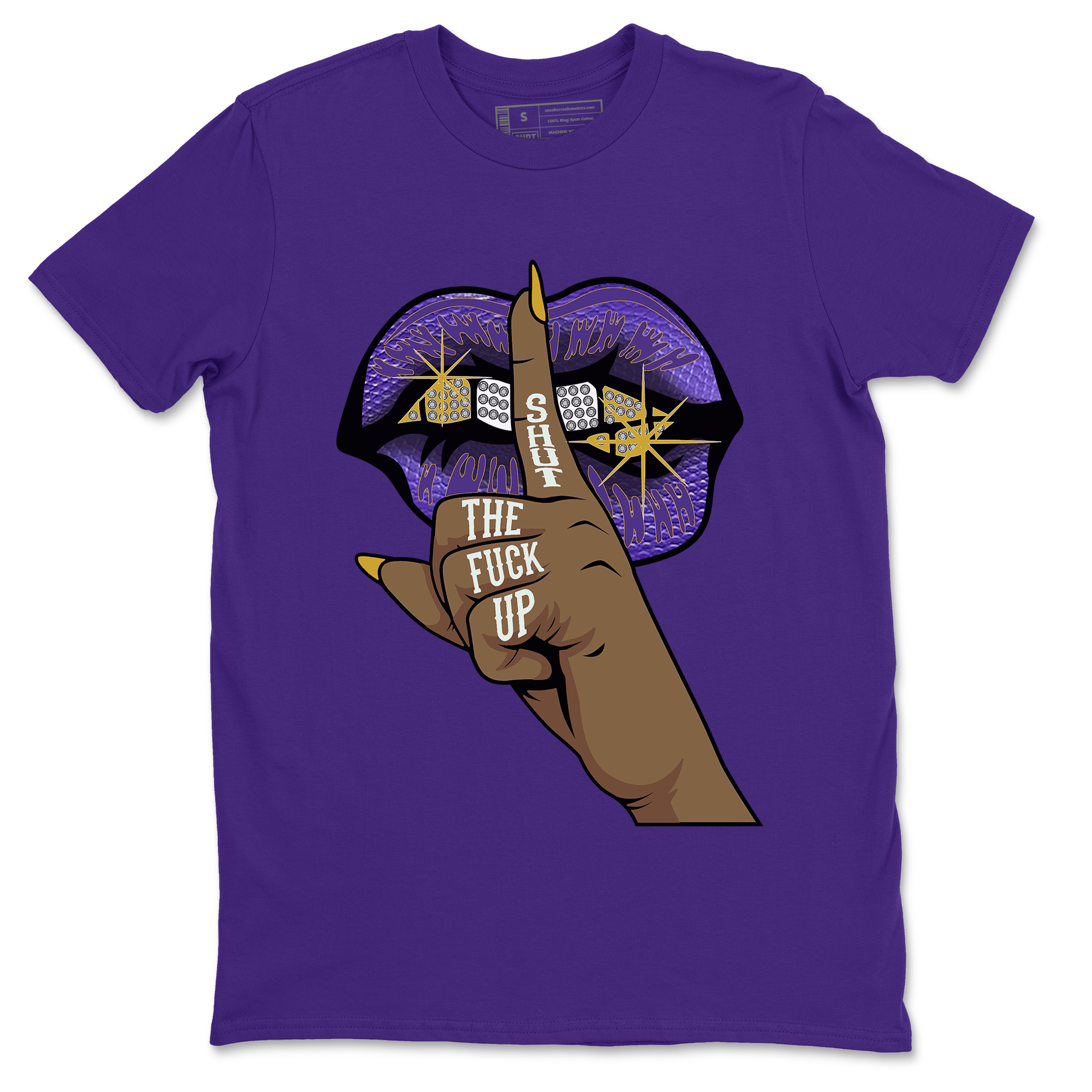 Lips Hand Unisex Tops - Air Jordan 12 Field Purple