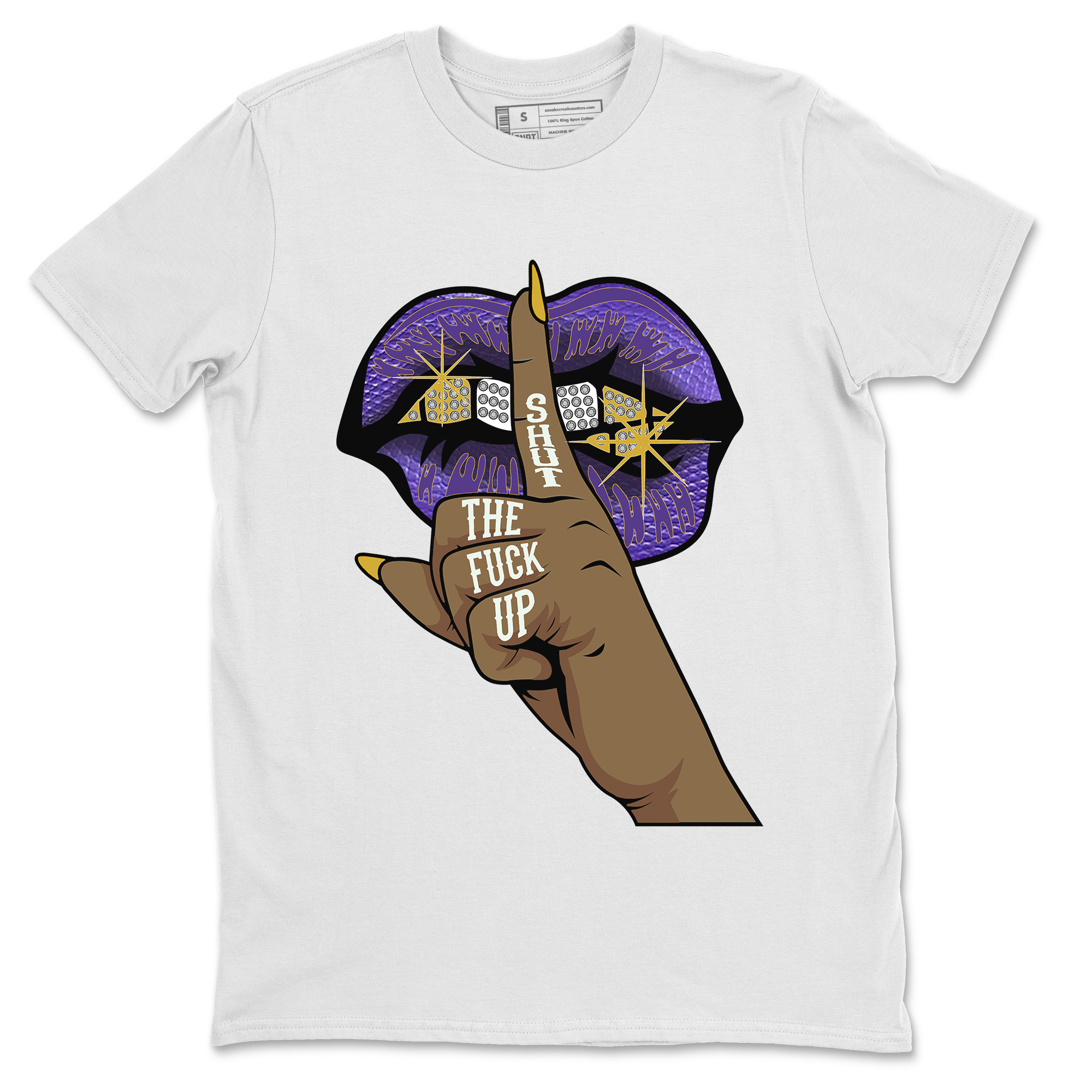 Lips Hand Unisex Tops - Air Jordan 12 Field Purple