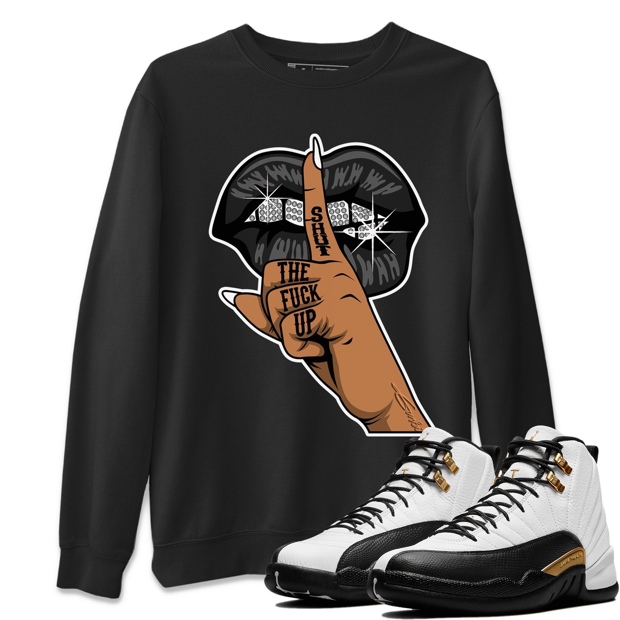 Lips Hand Unisex Tops - Air Jordan 12 Royalty