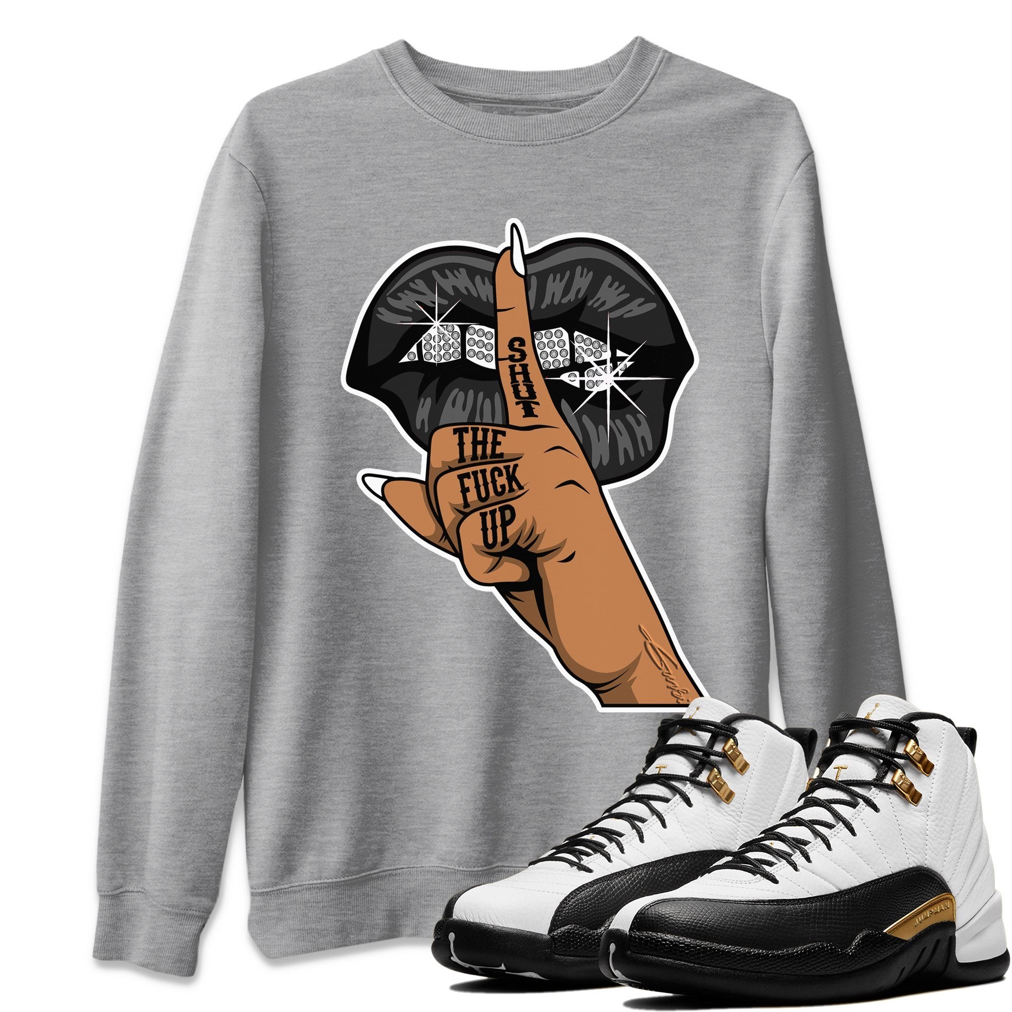 Lips Hand Unisex Tops - Air Jordan 12 Royalty