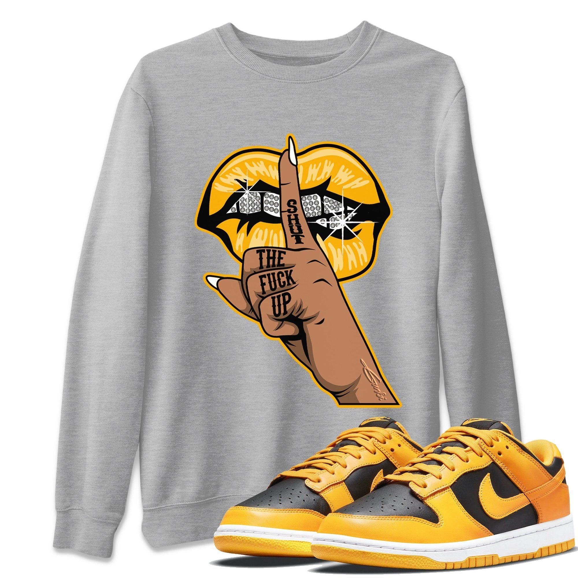 Lips Hand Unisex Tops - Dunk Championship Goldenrod