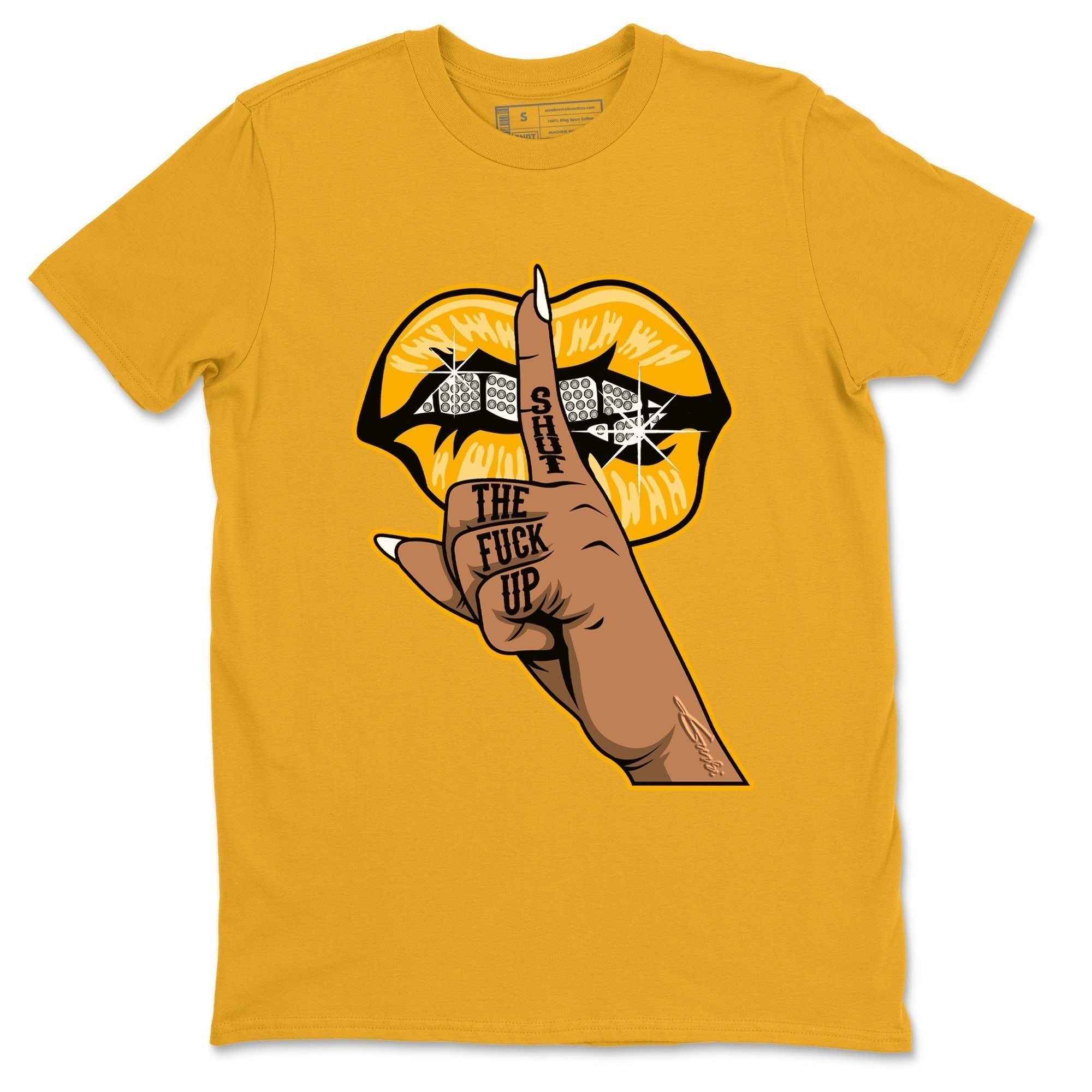 Lips Hand Unisex Tops - Dunk Championship Goldenrod
