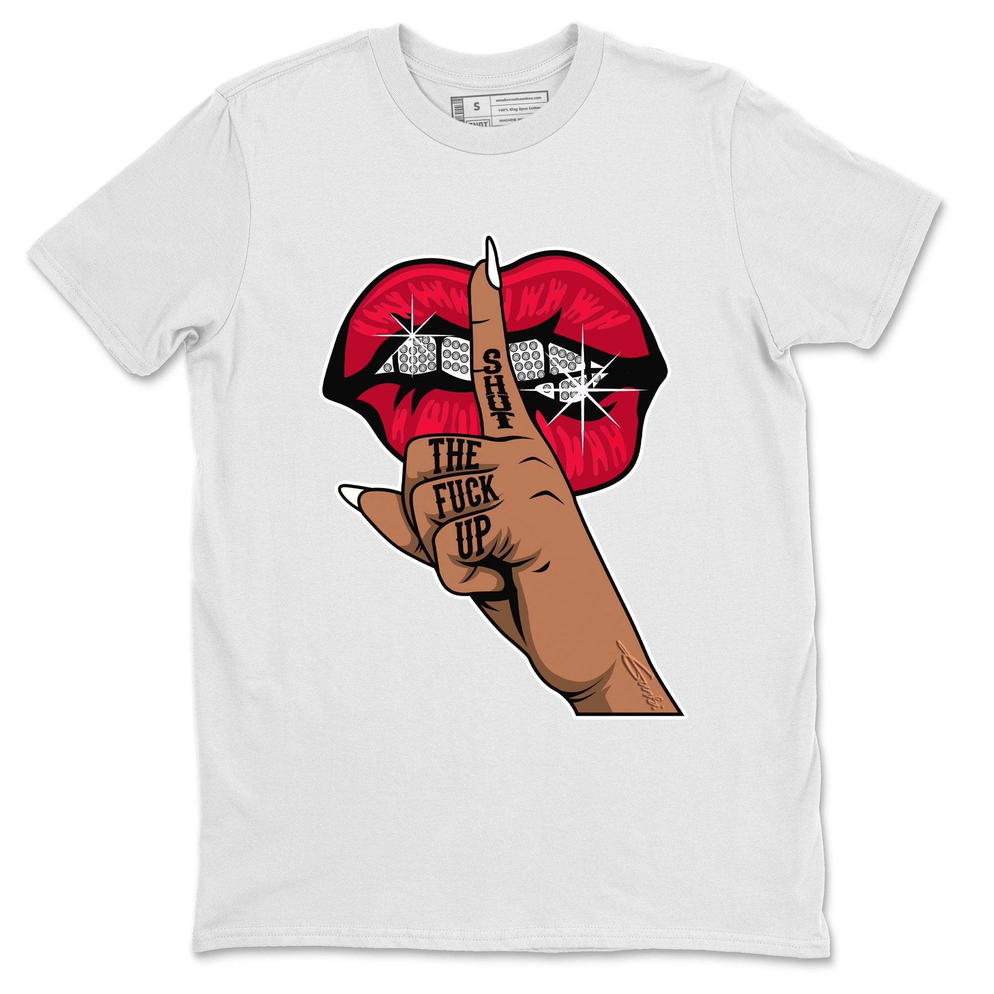 Lips Hand Unisex Tops - Air Jordan 1 Bred Patent