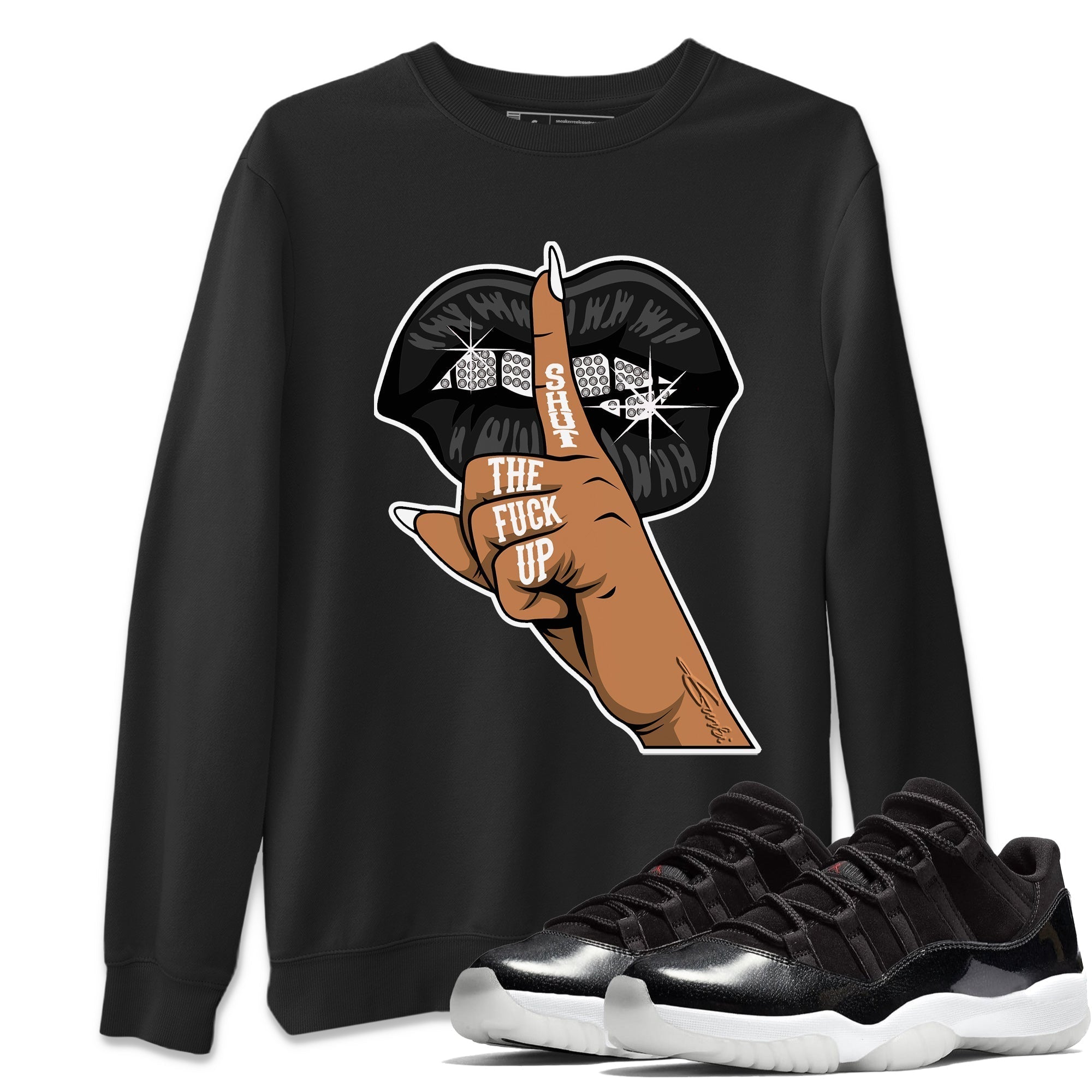 Lips Hand Unisex Tops - Air Jordan 11 72-10