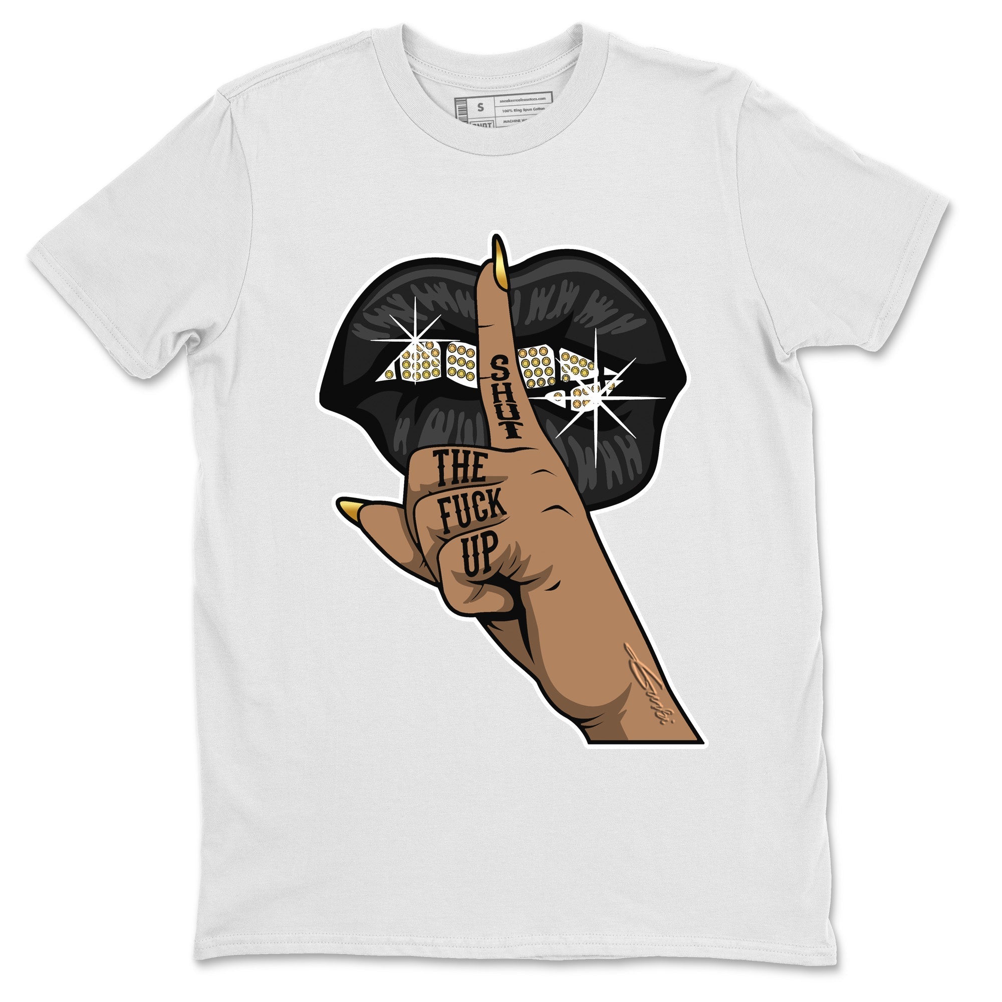 Lips Hand Unisex Tops - Air Jordan 12 Black Taxi