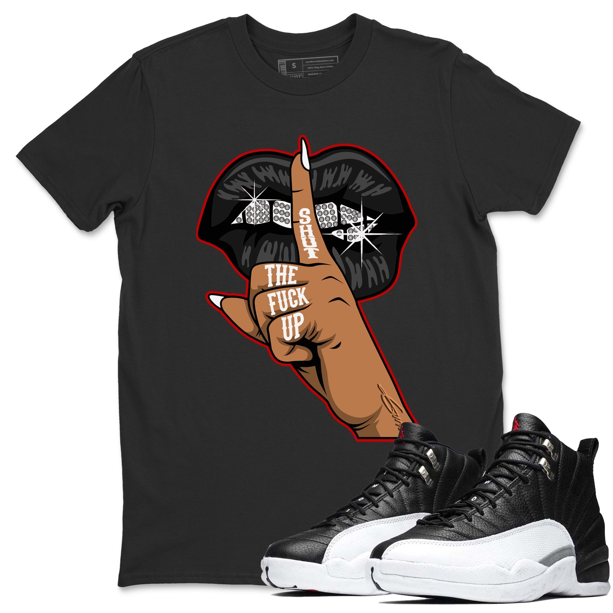 Lips Hand Unisex Tops - Air Jordan 12 Playoffs