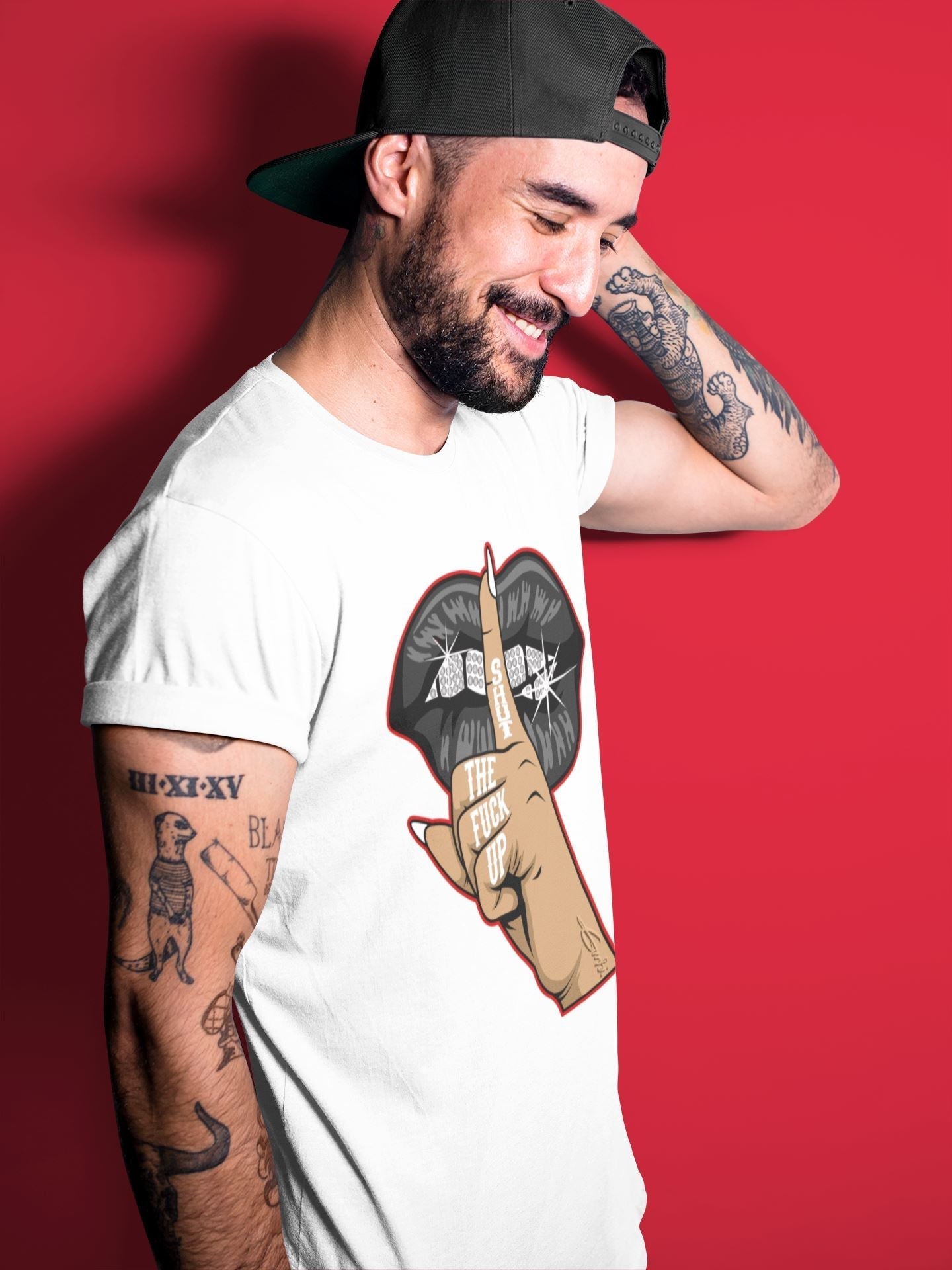 Lips Hand Unisex Tops - Air Jordan 12 Playoffs
