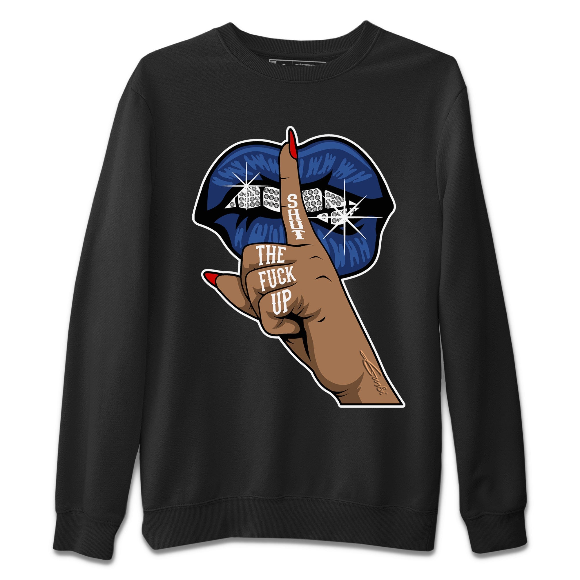 Lips Hand Unisex Tops - Air Jordan 13 French Blue
