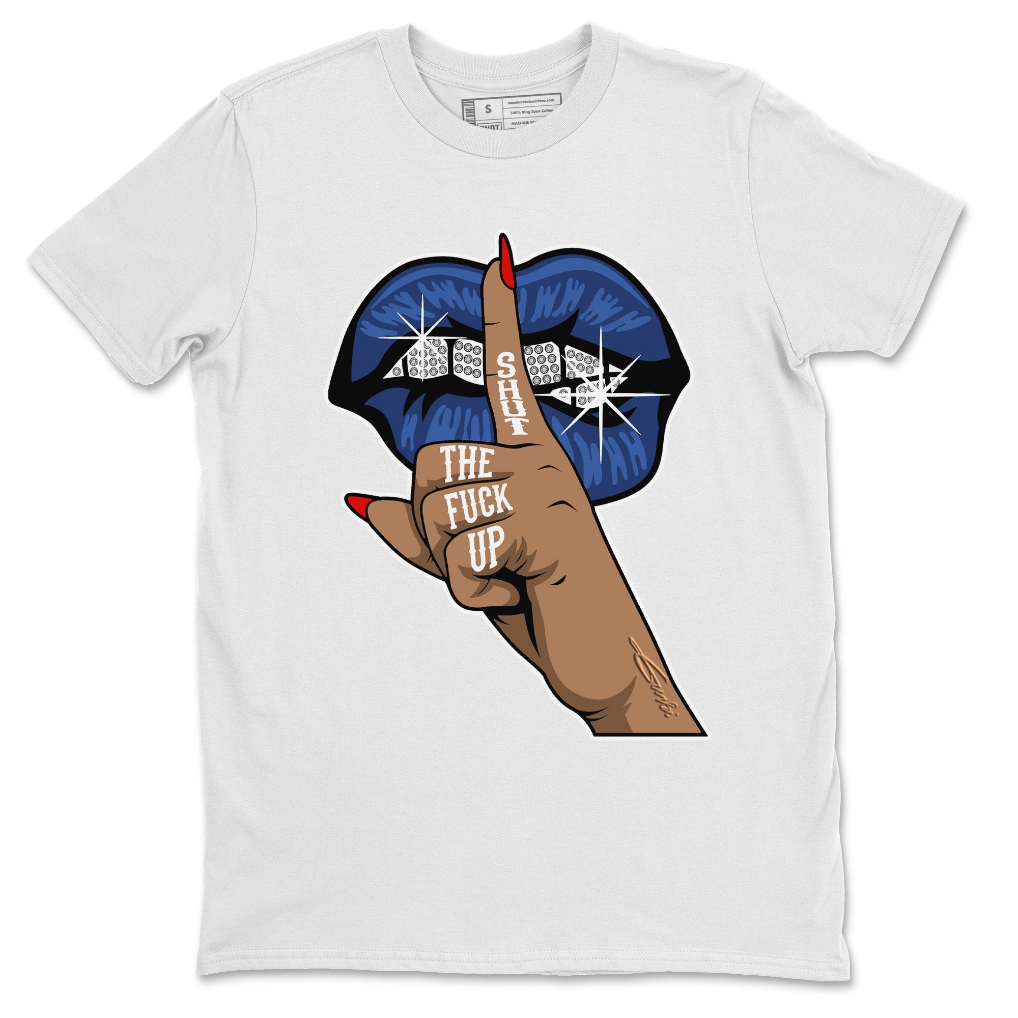 Lips Hand Unisex Tops - Air Jordan 13 French Blue