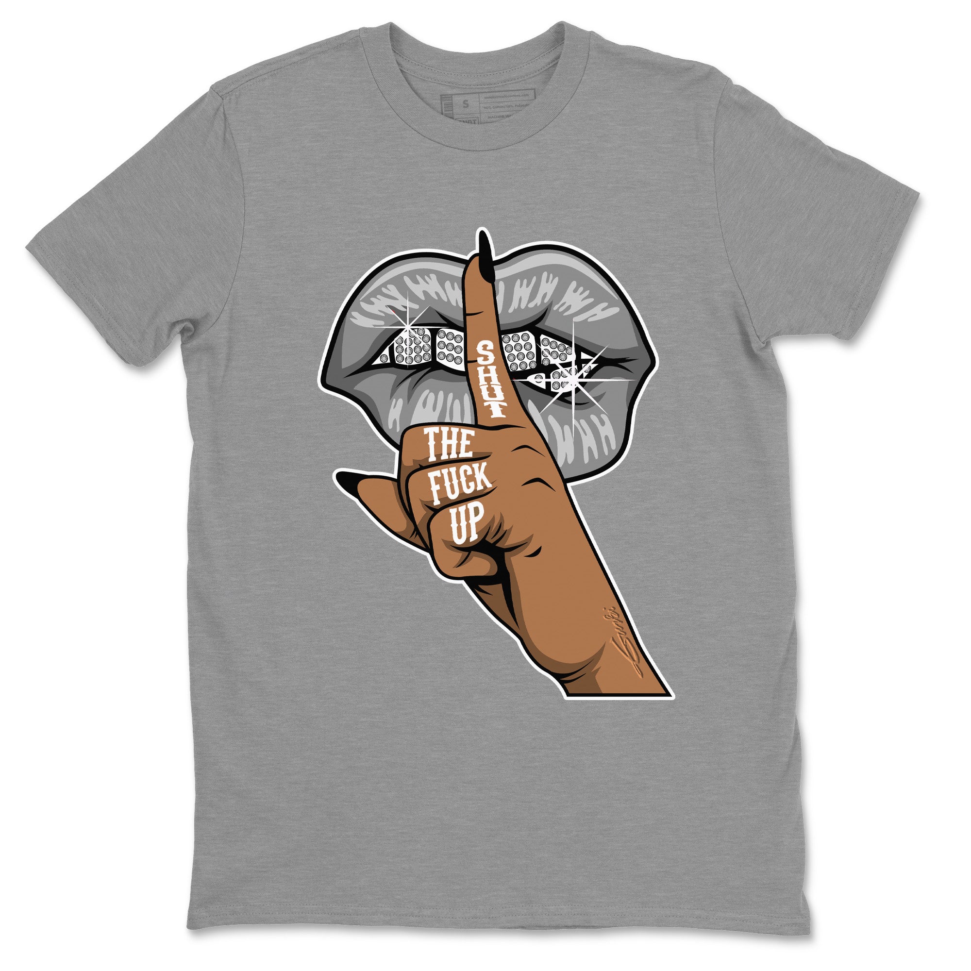 Lips Hand Unisex Tops - Air Jordan 4 Military Black