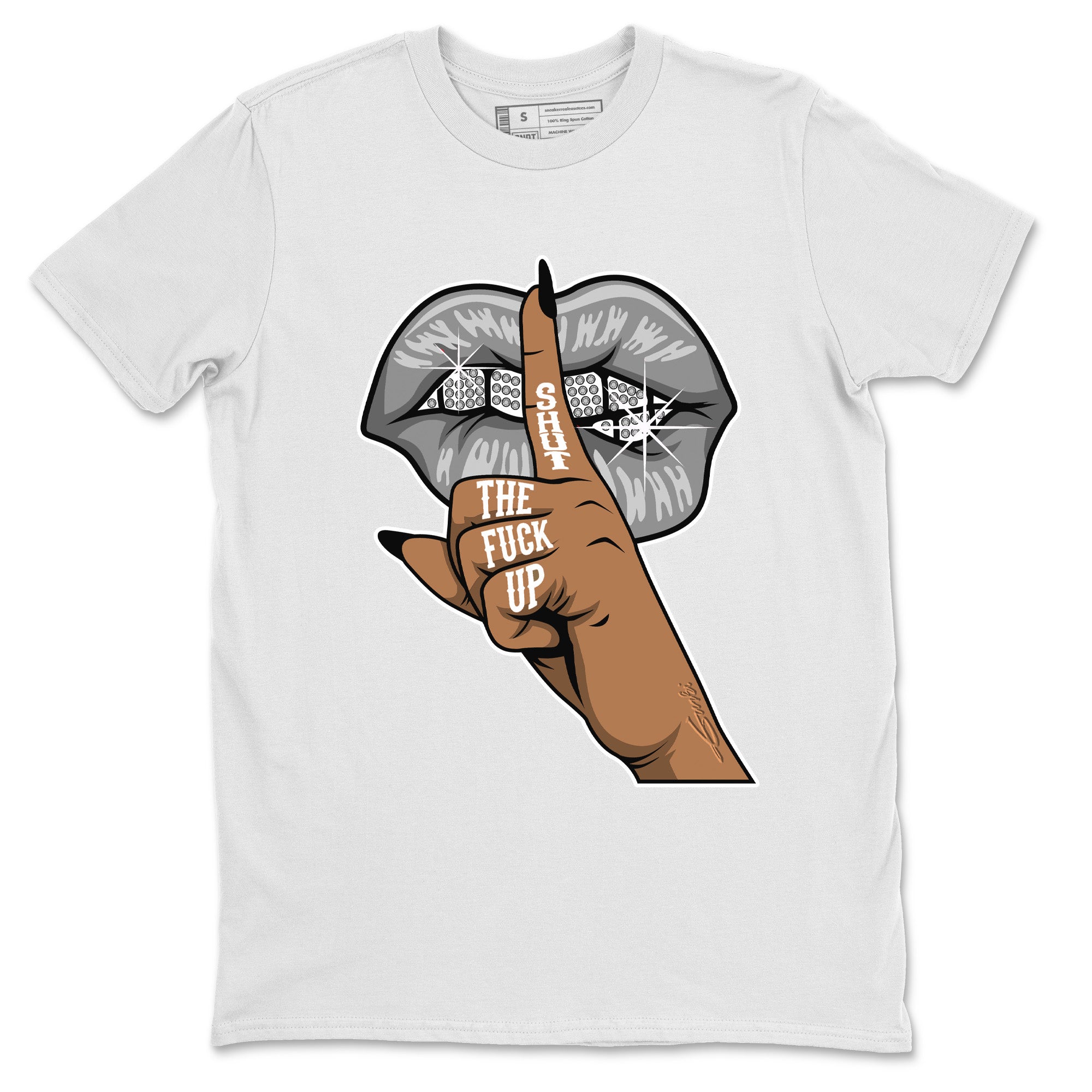 Lips Hand Unisex Tops - Air Jordan 4 Military Black