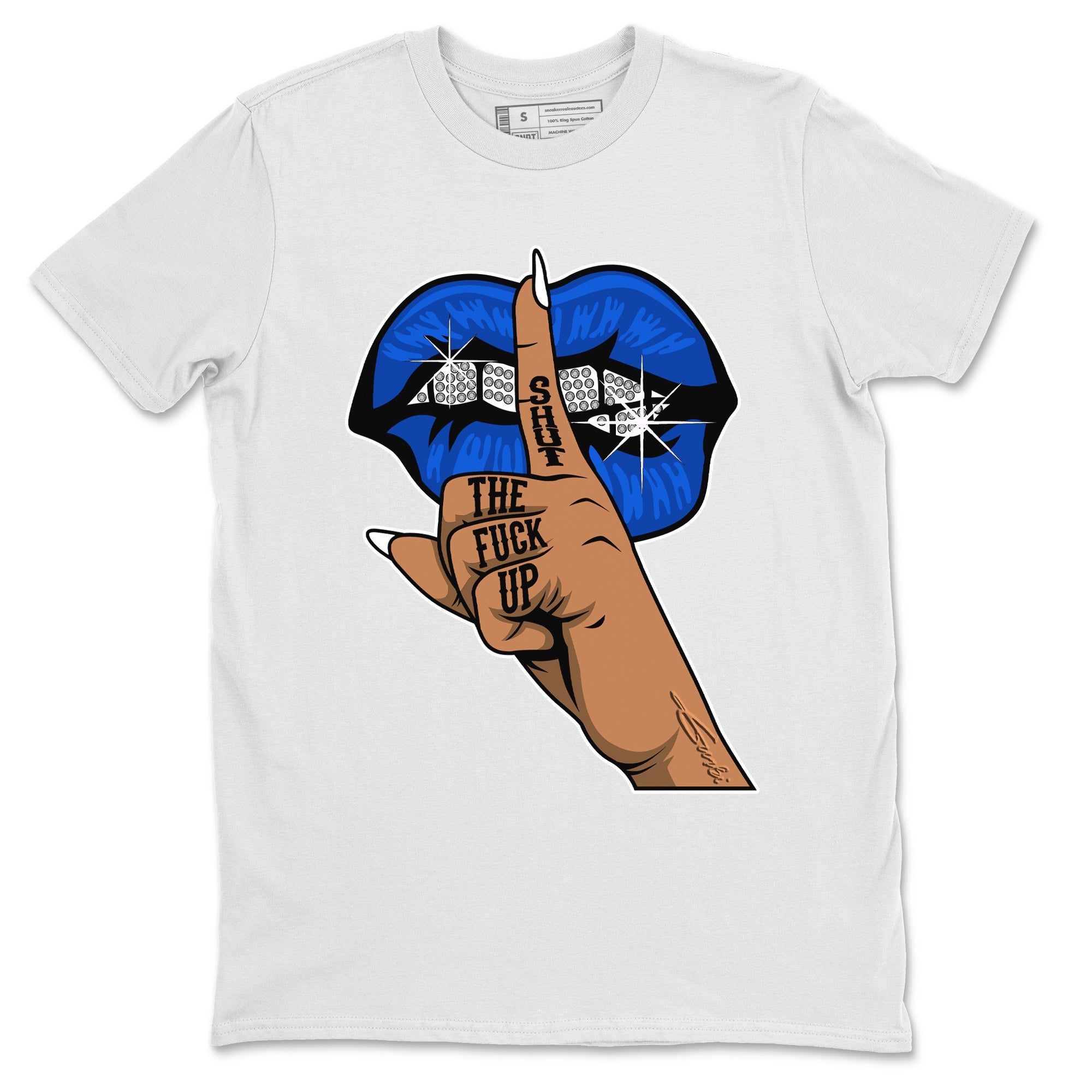 Lips Hand Unisex Tops - Air Jordan 5 Racer Blue