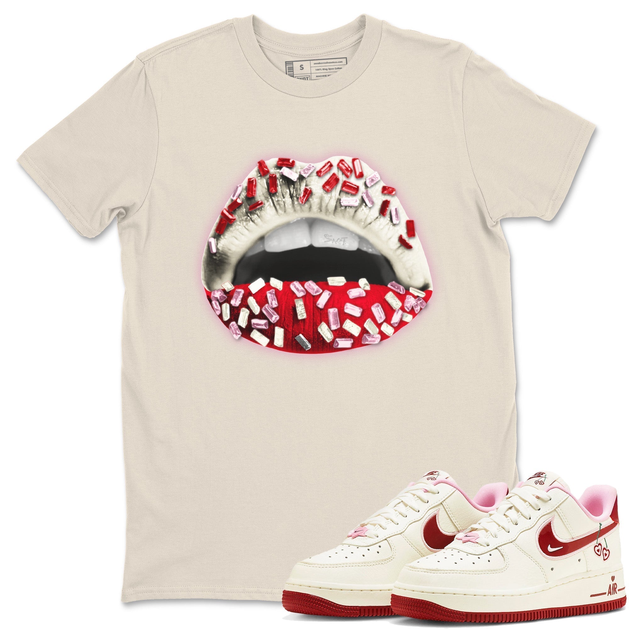 Lips Jewel Unisex Tops - Air Force 1 Valentines Day